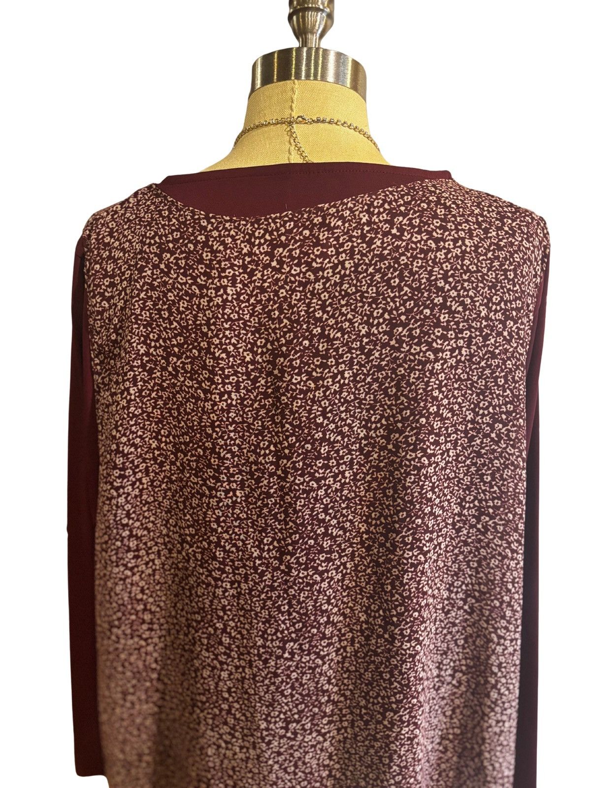 Other Burgundy layered Top.wt8107 Size XXL / US 16-18 / IT 52-54 - 6 Thumbnail