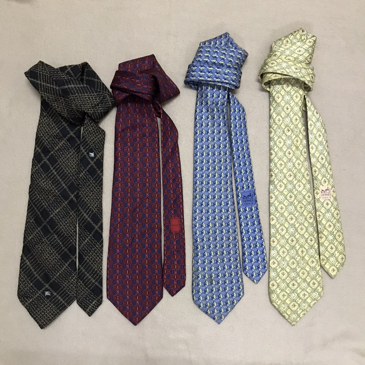 image of Combo 4 Tie Luxury ~ Hermes, Dior & Burberry, Men's