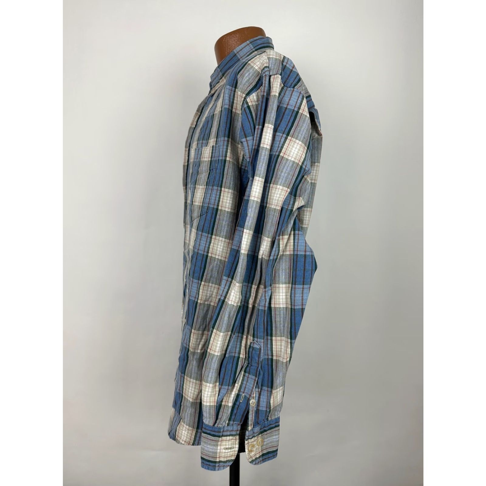 Dockers VINTAGE Dockers Shirt Men M Oversized Plaid Blue 90s Cotton Button-Up Casual Business Travel Headline: 90s/Preppy Theme, Mens Size US M / EU 48-50 / 2 - 6 Thumbnail