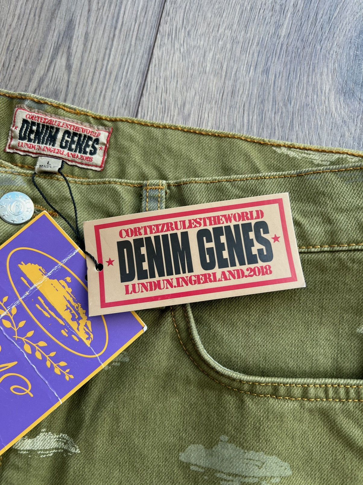 Corteiz Corteiz Alcatraz Pattern Denim Jeans “Khaki” Large Size US 34 / EU 50 - 6 Thumbnail