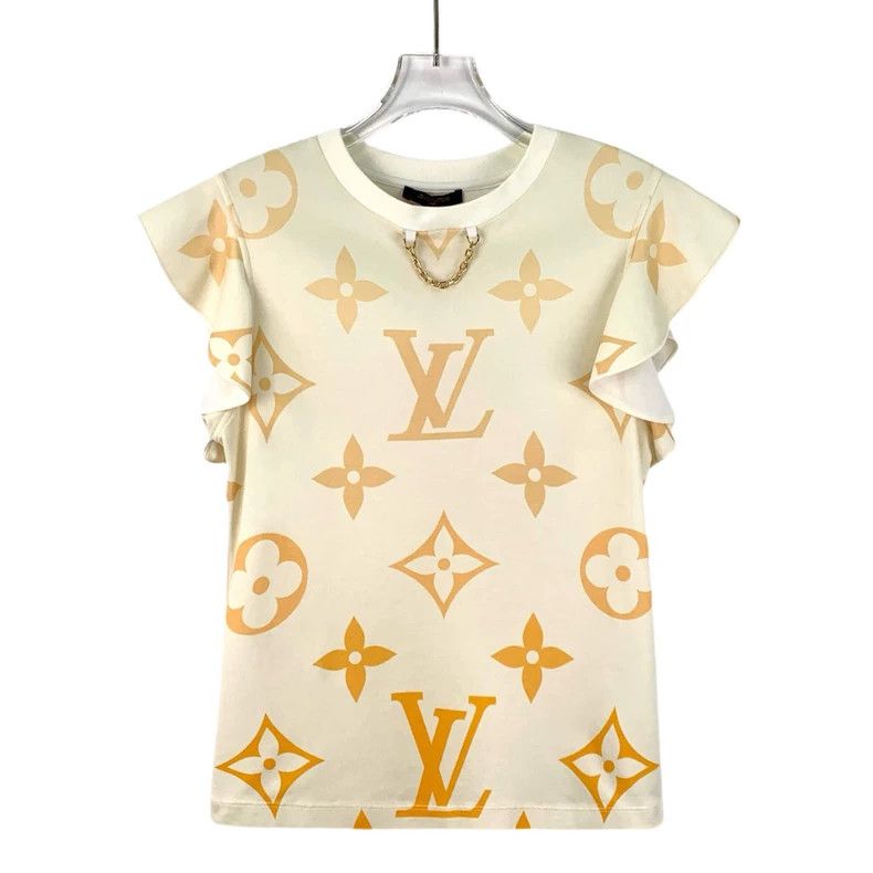 Louis Vuitton louis vuitton beige logo cotton tee shirt-dmc Size US S / EU 44-46 / 1 - 1 Thumbnail