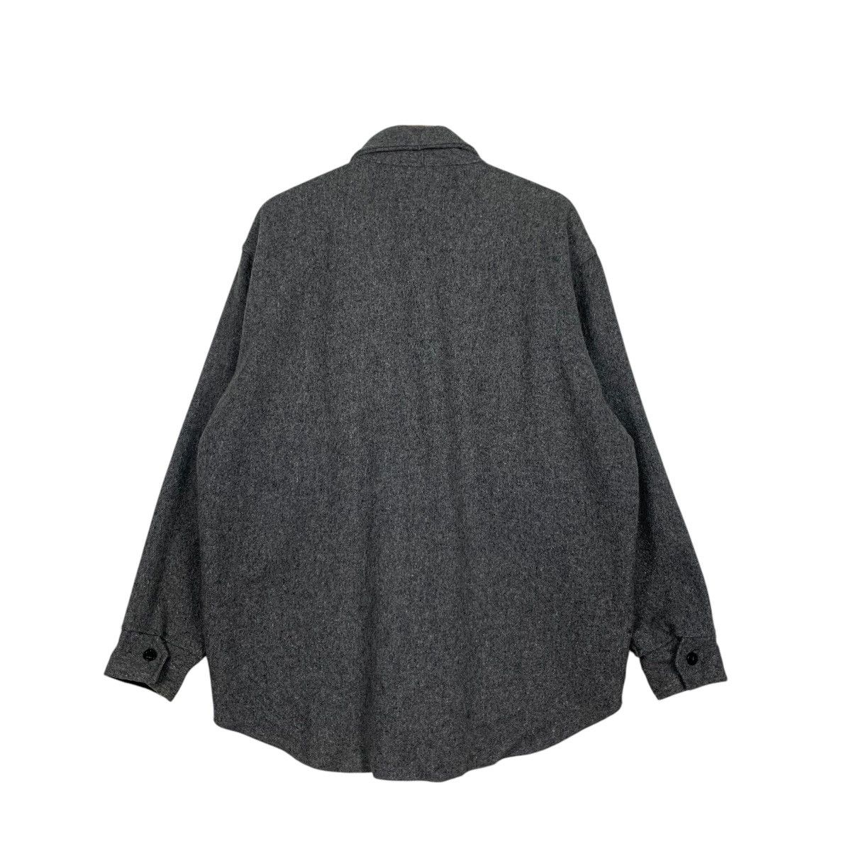 Flannel MELTON Made in Usa Outerwear Wool Gray Flannel #1813-C20 Size US L / EU 52-54 / 3 - 7 Thumbnail