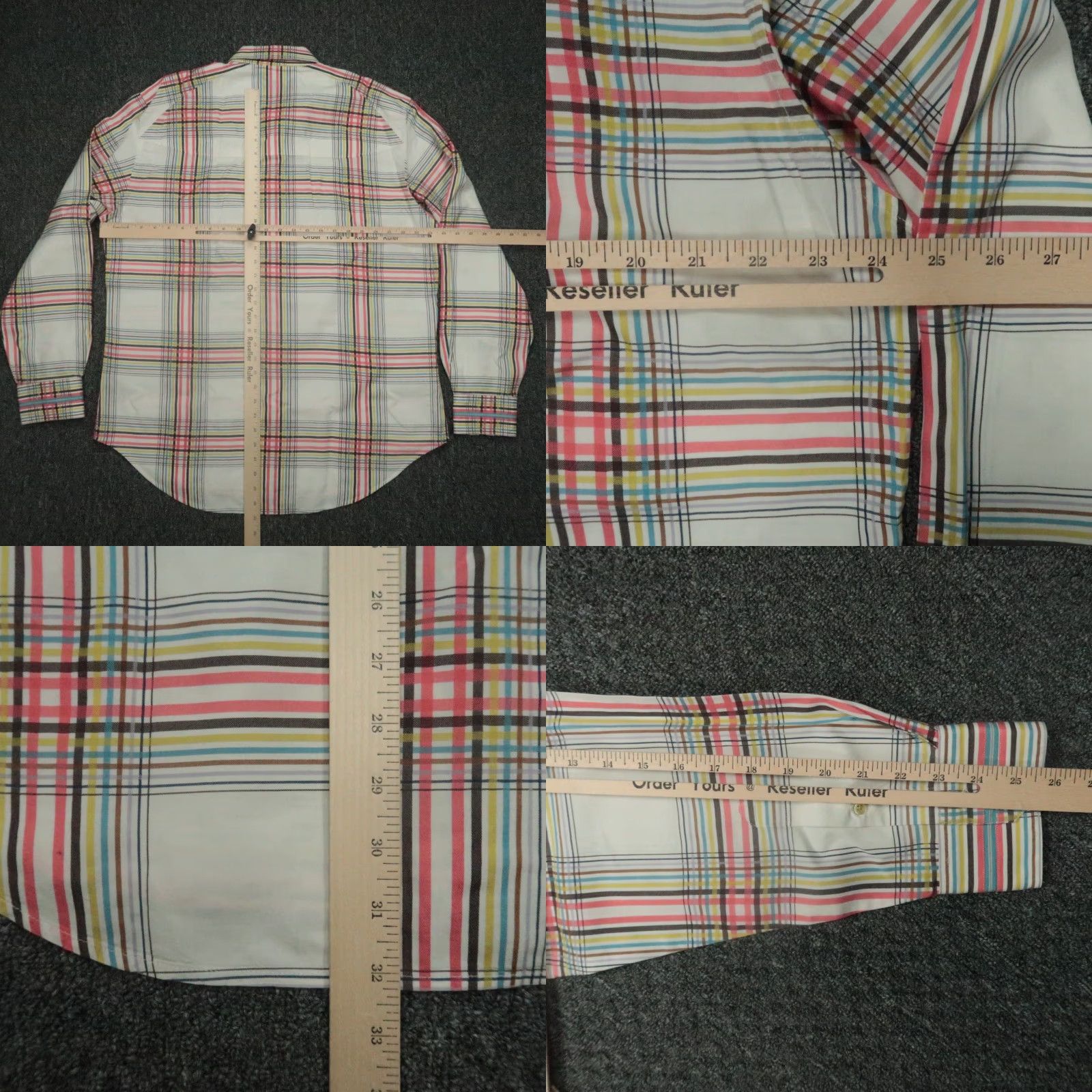 Robert Graham VINTAGE Robert Graham Shirt Mens XL White Plaid Long Sleeve Button-Up with Pink Accents Size US XL / EU 56 / 4 - 8 Thumbnail