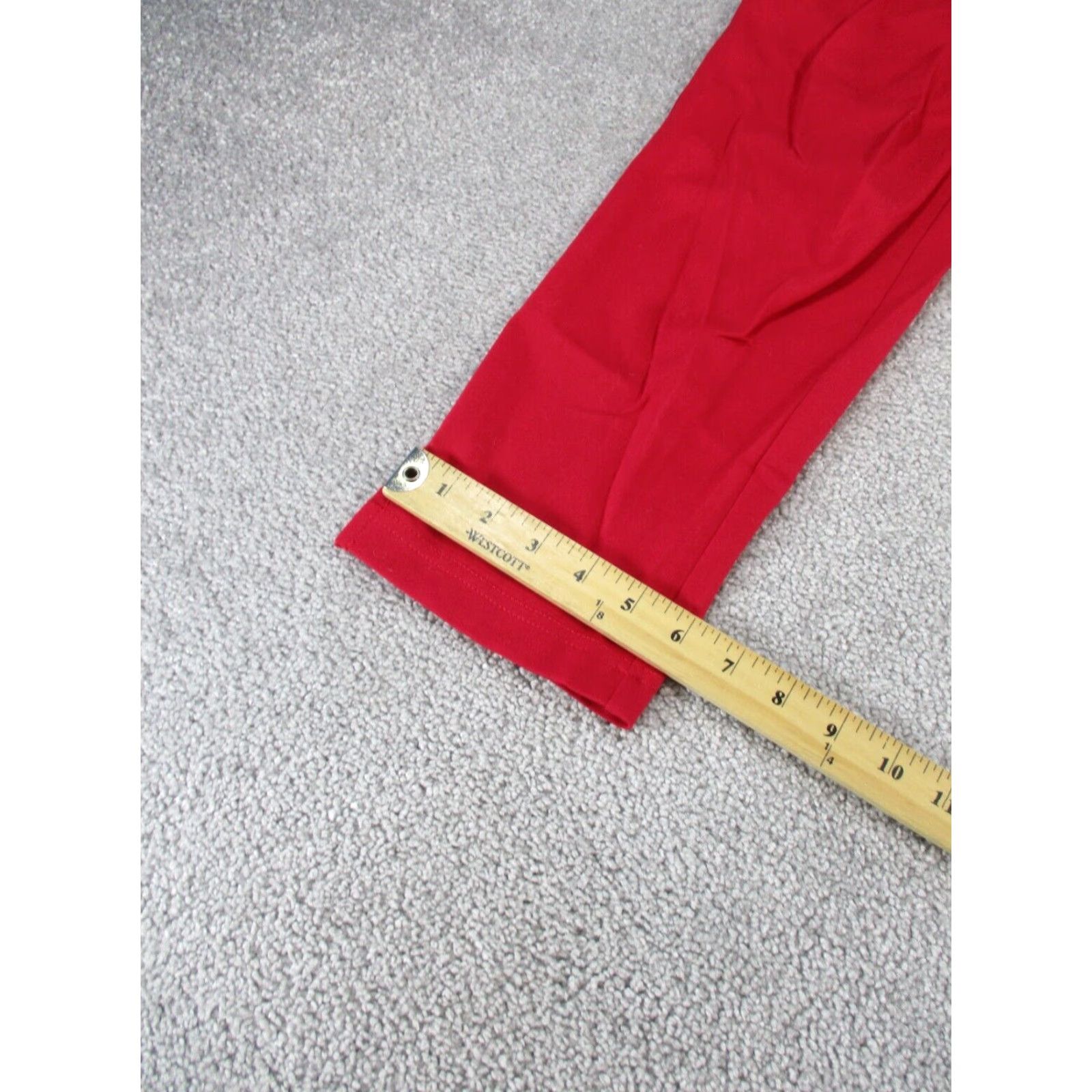 Vintage VINTAGE Betabrand Women's Pants Long Tapered Dress Pants Red Ponte Pleated Size L Tall Size 36" / US 14 / IT 50 - 4 Thumbnail