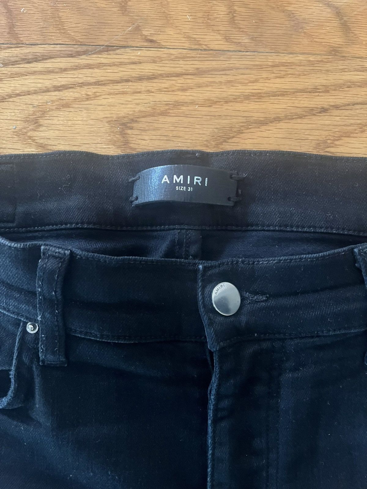 Amiri Black distressed skinny jeans Size US 31 - 2 Thumbnail