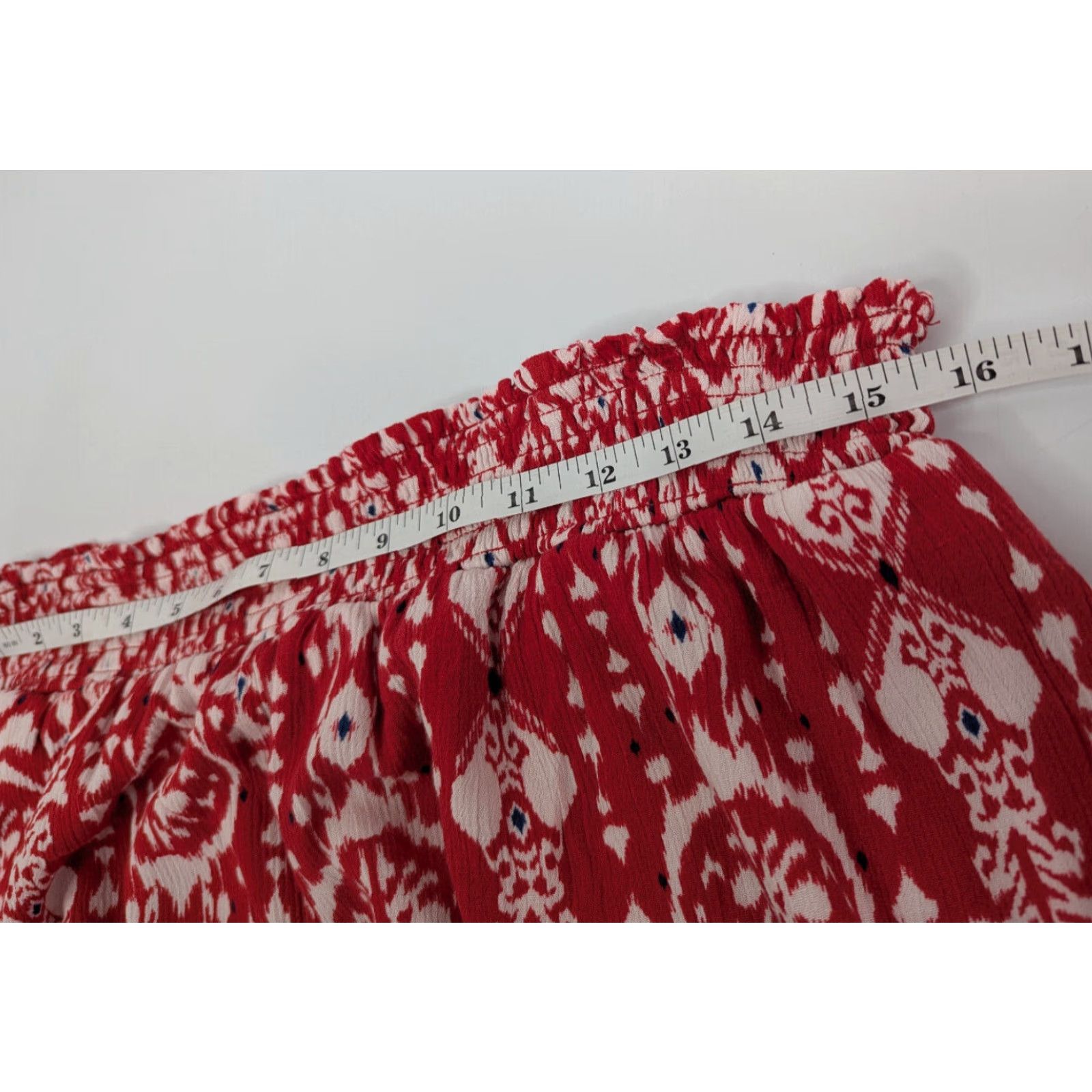 Vintage Knox Rose Shorts Women XL Red Geometric High Rise Lined Rayon Paperbag Casual Holiday Seasonal Spring Summer Fall Womens Size 40" / US 18 - 5 Thumbnail