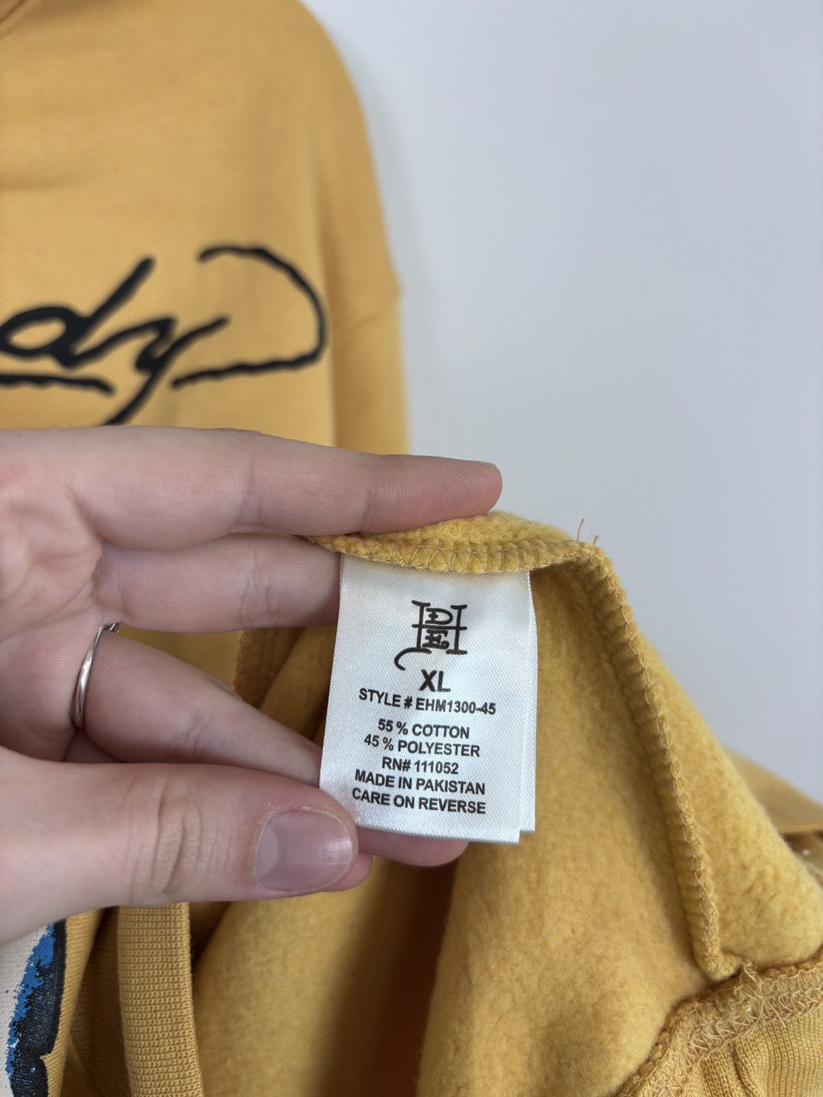 Christian Audigier Ed Hardy NWT Men’s Y2K Mustard Yellow Fire Tiger Logo Hoodie Size US XL / EU 56 / 4 - 17 Thumbnail