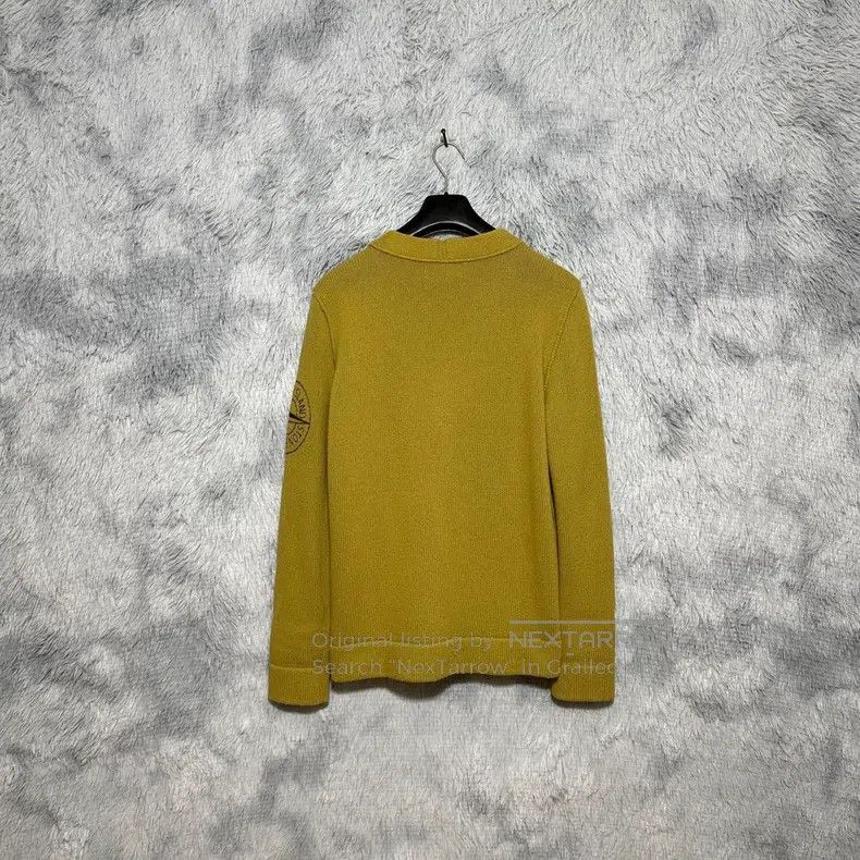 Stone Island Stone Island Embroidered Compass Logo Knit Jacket, Yellow, Size US M / EU 48-50 / 2 - 2 Thumbnail