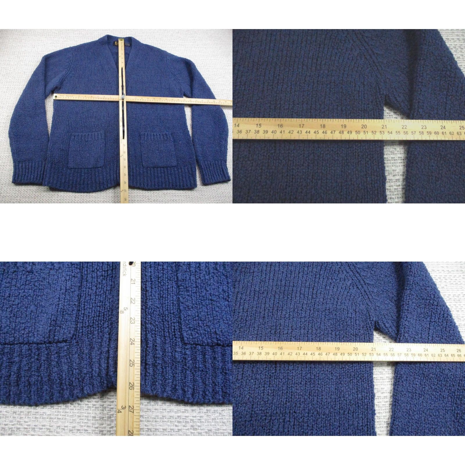 Vintage VINTAGE Leroy Sweater Cardigan Mens Large Blue 80s Knit Woven Button Front V-Neck Classic Pocketed Cardigan Mens Size US L / EU 52-54 / 3 - 8 Thumbnail