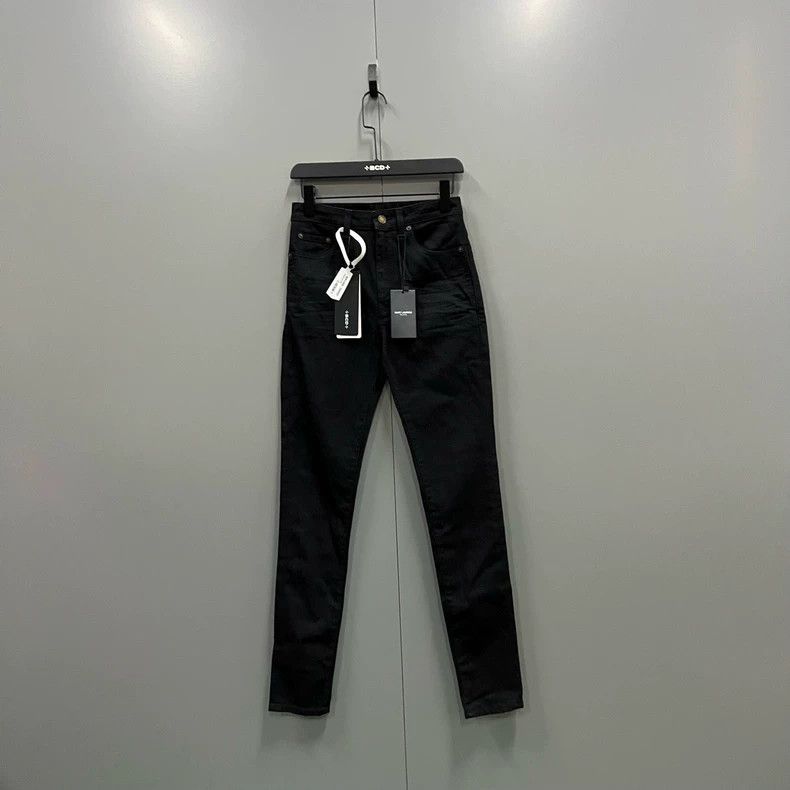 Saint Laurent Black Slim Fit Denim Pants