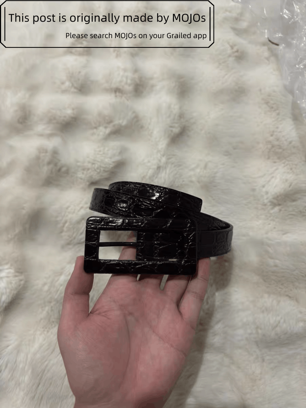 Saint Laurent Paris Sz 85 Saint Laurent Paris Leather Patterned Belt Mojos Size ONE SIZE - 1 Thumbnail