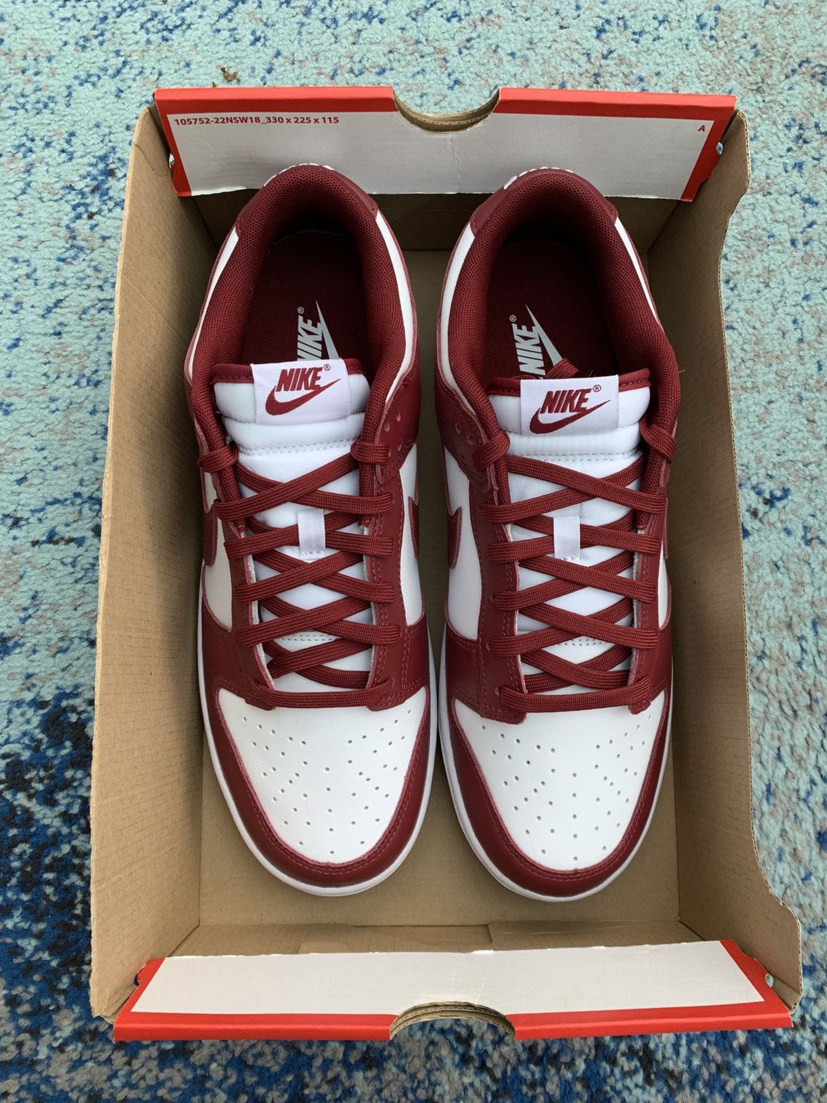 Nike Nike Dunk Low Team Red 11.5US 10.5UK Size US 11.5 / EU 44-45 - 4 Thumbnail