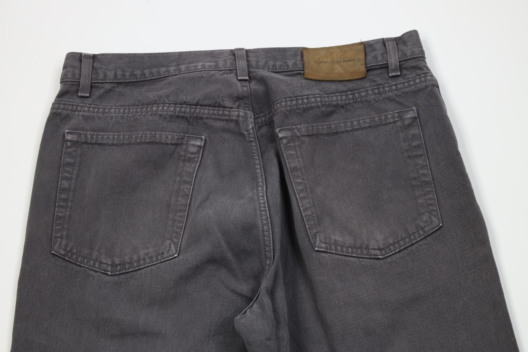 Calvin Klein Vintage 90s Y2K Calvin Klein Tapered Leg Denim Jeans Gray Size US 34 / EU 50 - 11 Thumbnail