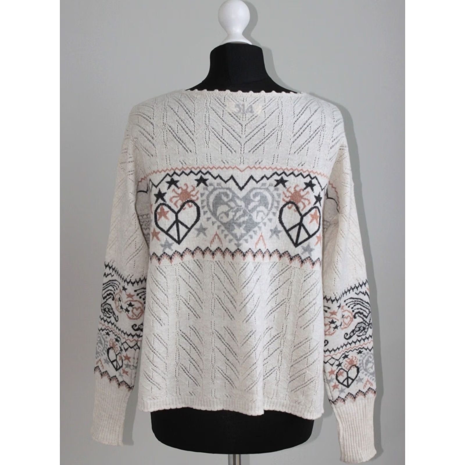 Vintage Odd Molly Jumper Womens Crew Neck Pullover Multicoloured Size 1 S 60 cm length 55 cm armpit to armpit 77 cm sleeve Womens Size XS / US 0-2 / IT 36-38 - 5 Thumbnail