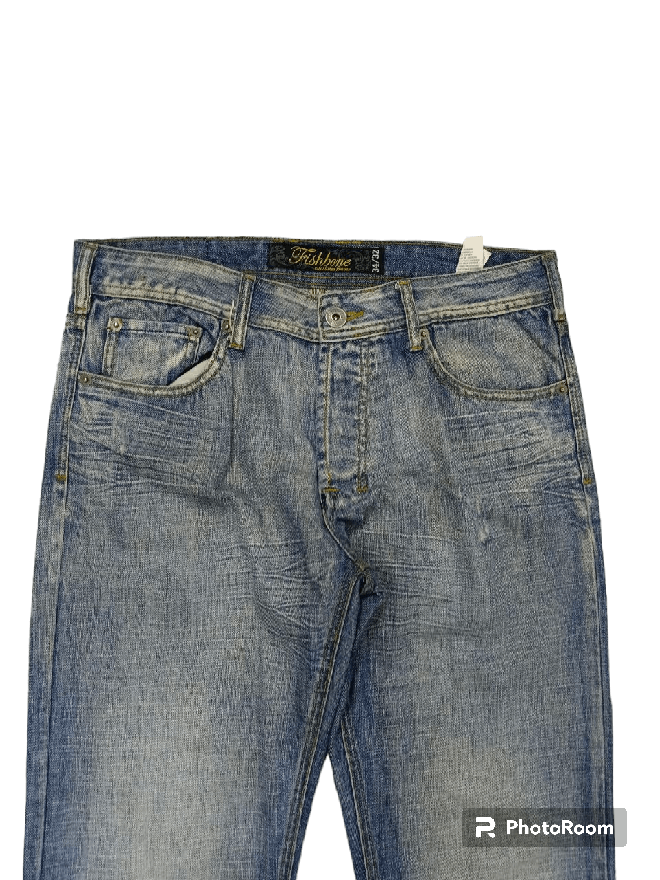 Japanese Brand INSANE 90s FLARE🔥SICK FISHBONE DENIM PANTS Size US 33 - 3 Thumbnail