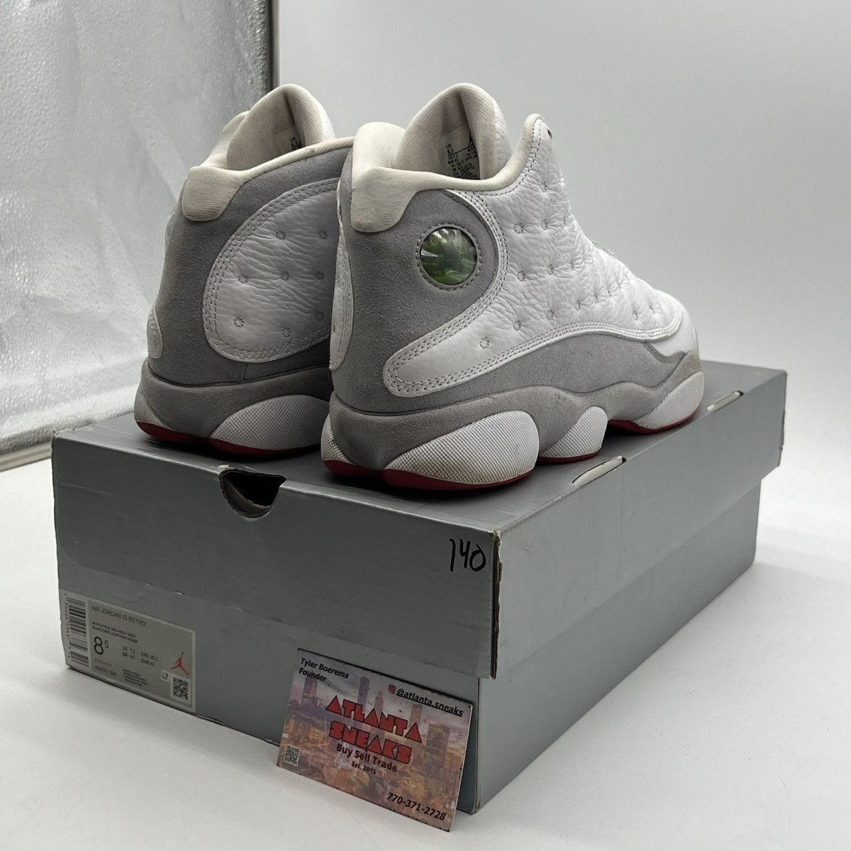 Jordan Brand Air Jordan 13 white wolf grey Size US 8.5 / EU 41-42 - 5 Thumbnail