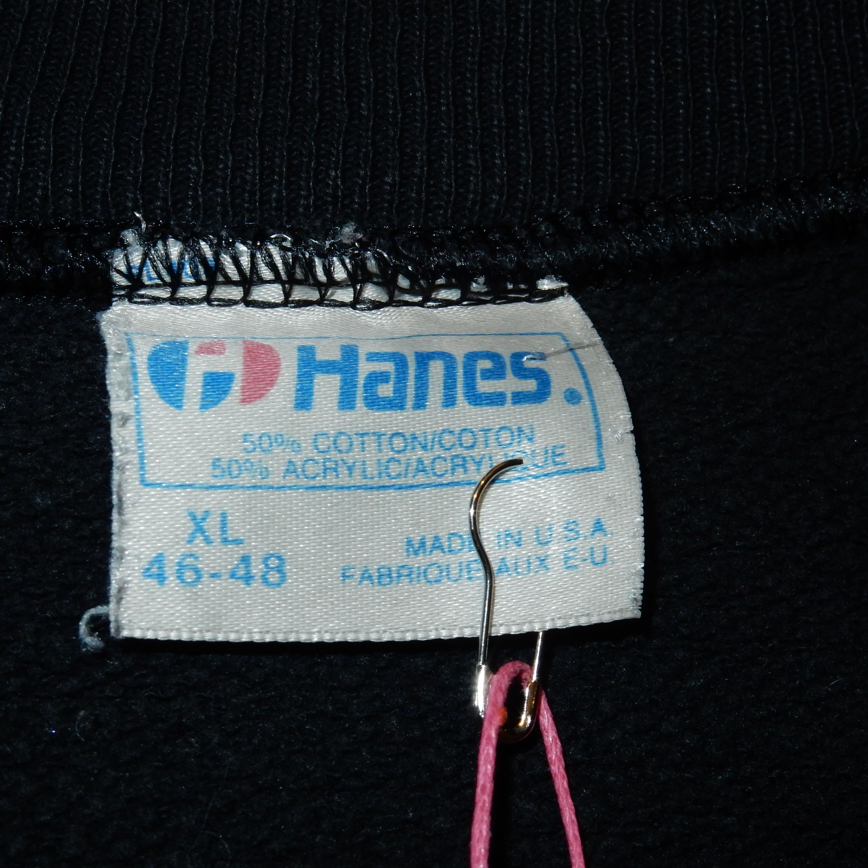 Hanes × Vintage Vintage Wanted black sweatshirt - XL Size US XL / EU 56 / 4 - 4 Thumbnail