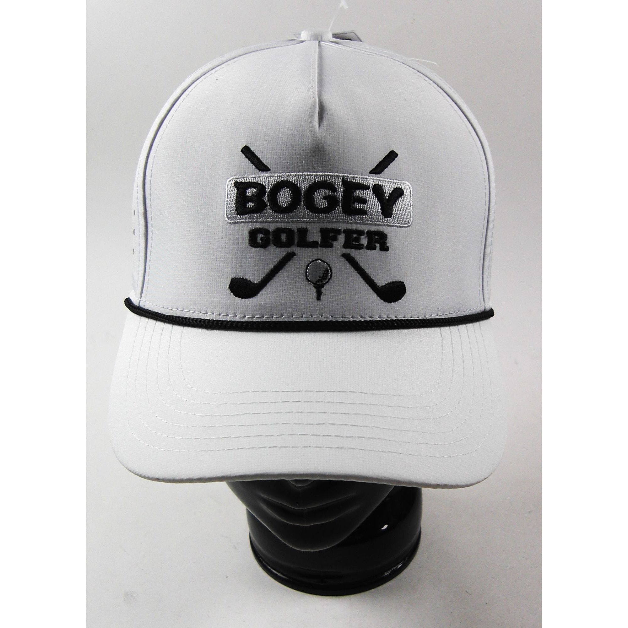 Other Golf Hat Mens Golf Snapback Adjustable Fun Hat White Golfing Size ONE SIZE - 2 Thumbnail