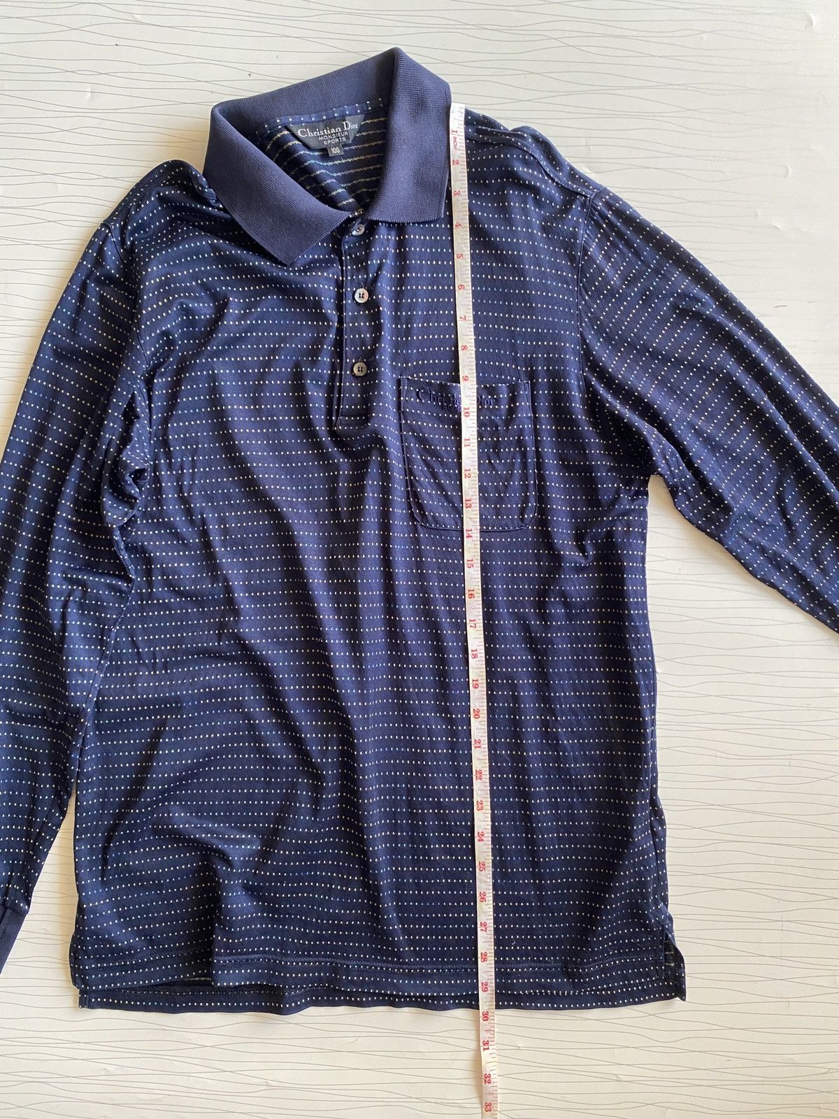 Christian Dior Monsieur Vintage Christian Dior Long Sleeve Polo Tee Size US L / EU 52-54 / 3 - 14 Thumbnail