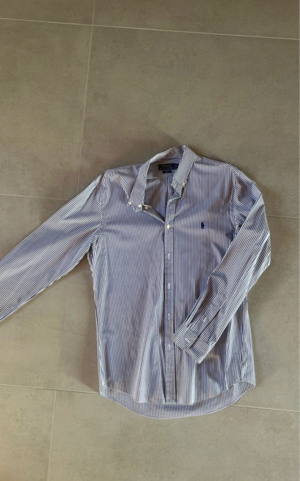 Polo Ralph Lauren Polo Ralph Lauren Slim Fit Striped Shirt Navy White – Size L Size US L / EU 52-54 / 3 - 2 Thumbnail