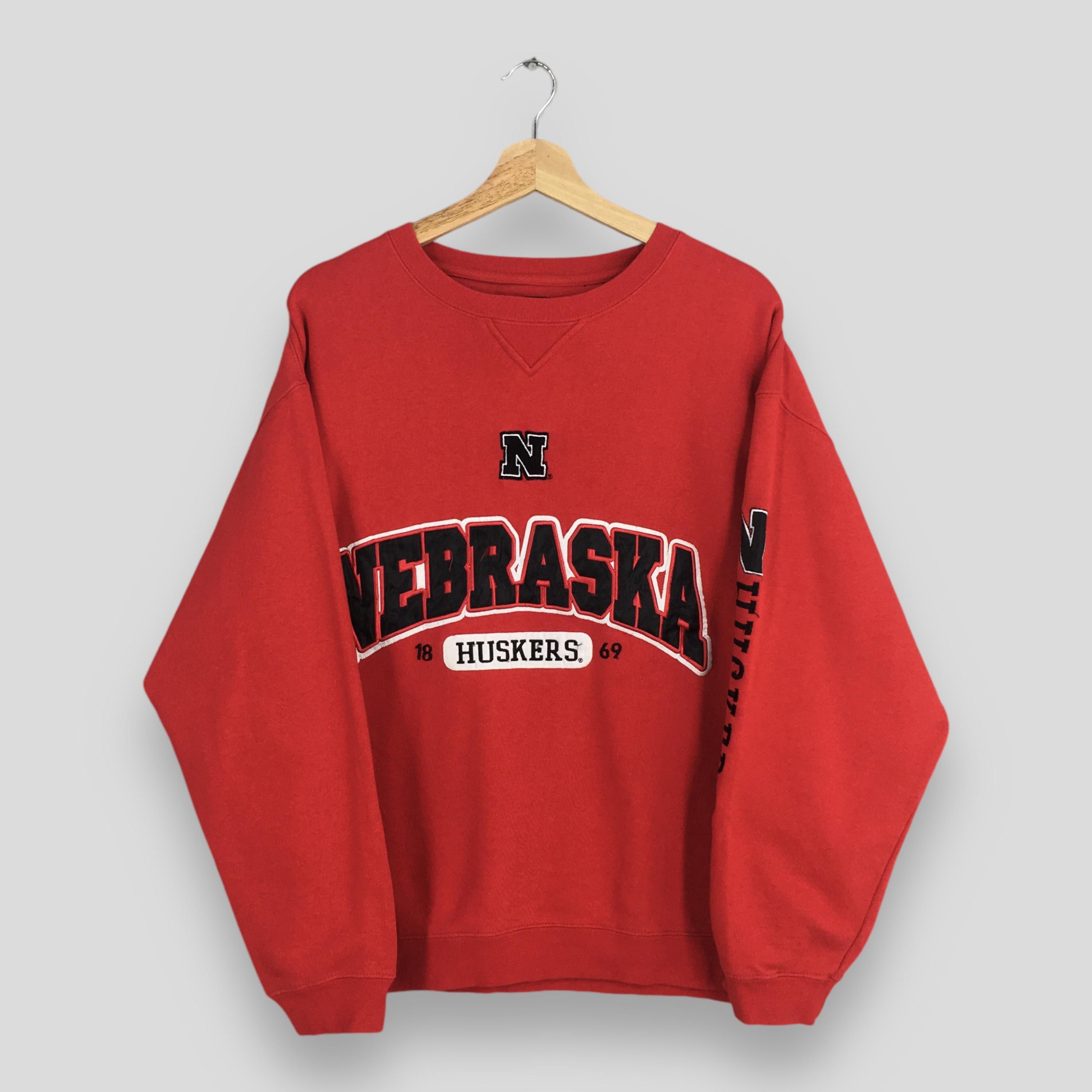 NCAA Vintage Nebraska Huskers Football Sweatshirt Large Size US L / EU 52-54 / 3 - 1 Thumbnail