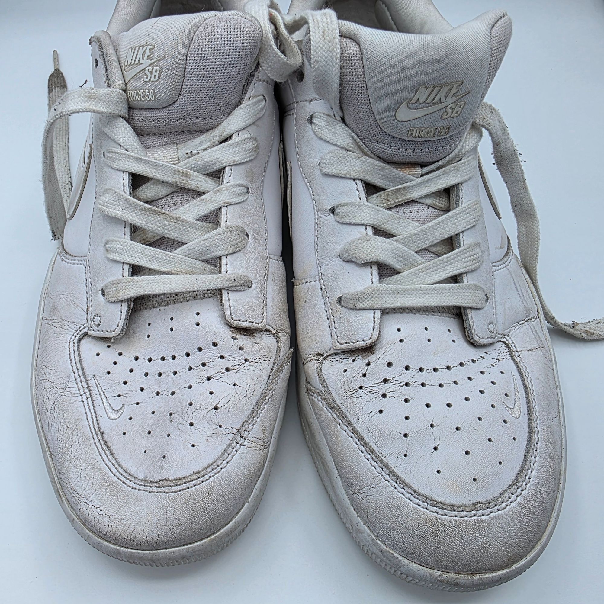 Nike Nike SB Force 58 Premium Mens Size 10.5 Triple White Sneaker Size US 10.5 / EU 43-44 - 10 Thumbnail