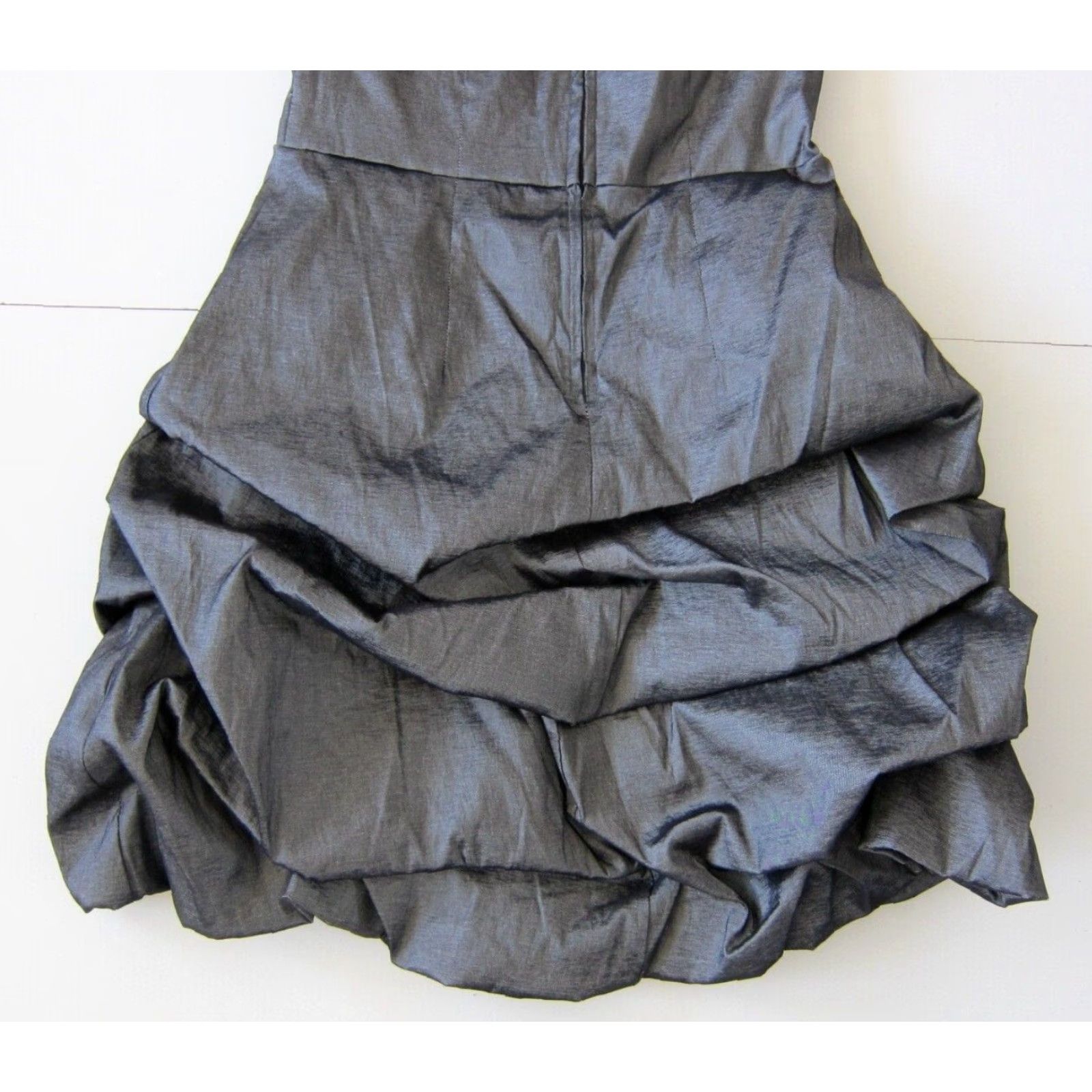 Vintage VINTAGE Teeze Me Shirt 11/L Silver Dress Strapless Party Sequin Ruched Jeweled 90s Mens Womens Girls Boys Size L / US 10 / IT 46 - 6 Thumbnail