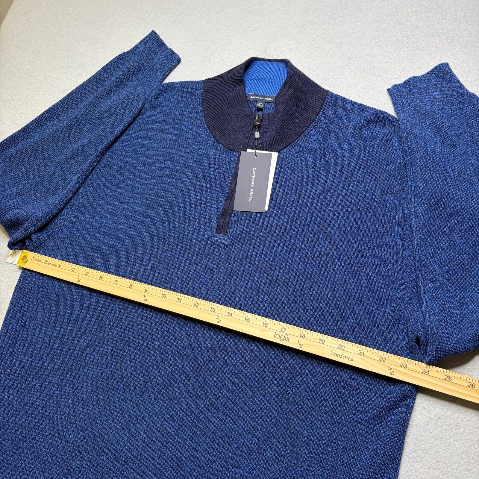 Other Zachary Prell 1/4 Zip Sweater XXL Wool Blend Men Knit NWT Size US XXL / EU 58 / 5 - 6 Thumbnail