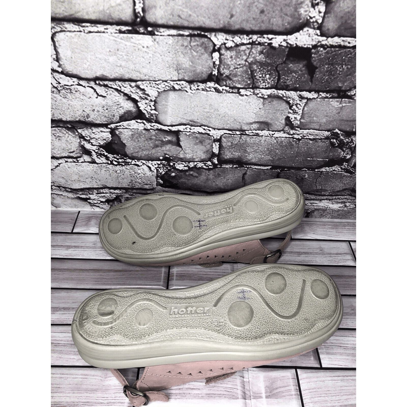 Other Hotter Easy STD Lilac Pink Nubuck Leather Strap Wedge Sandal Size US 9 / IT 39 - 6 Thumbnail