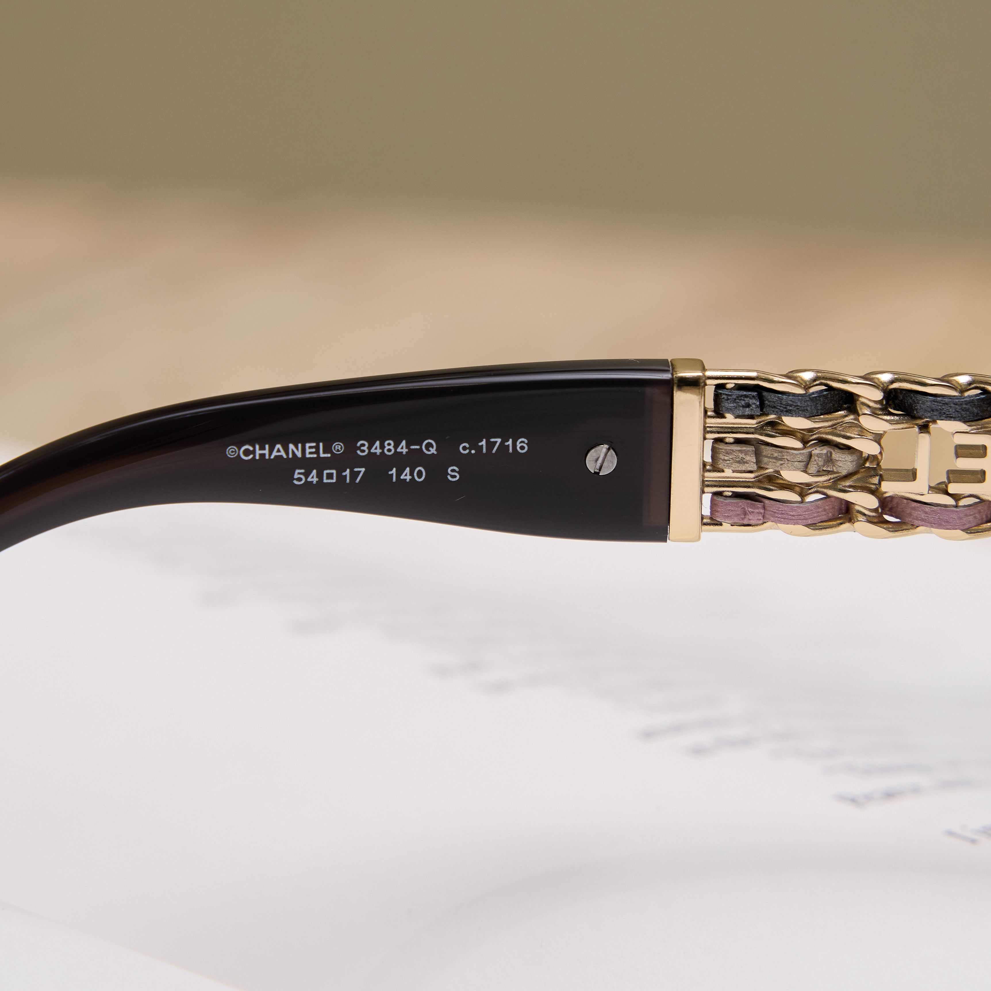 Chanel CHANEL 0CH3484Q 1716 Sunglasses BLACK/GOLD Size ONE SIZE - 4 Thumbnail