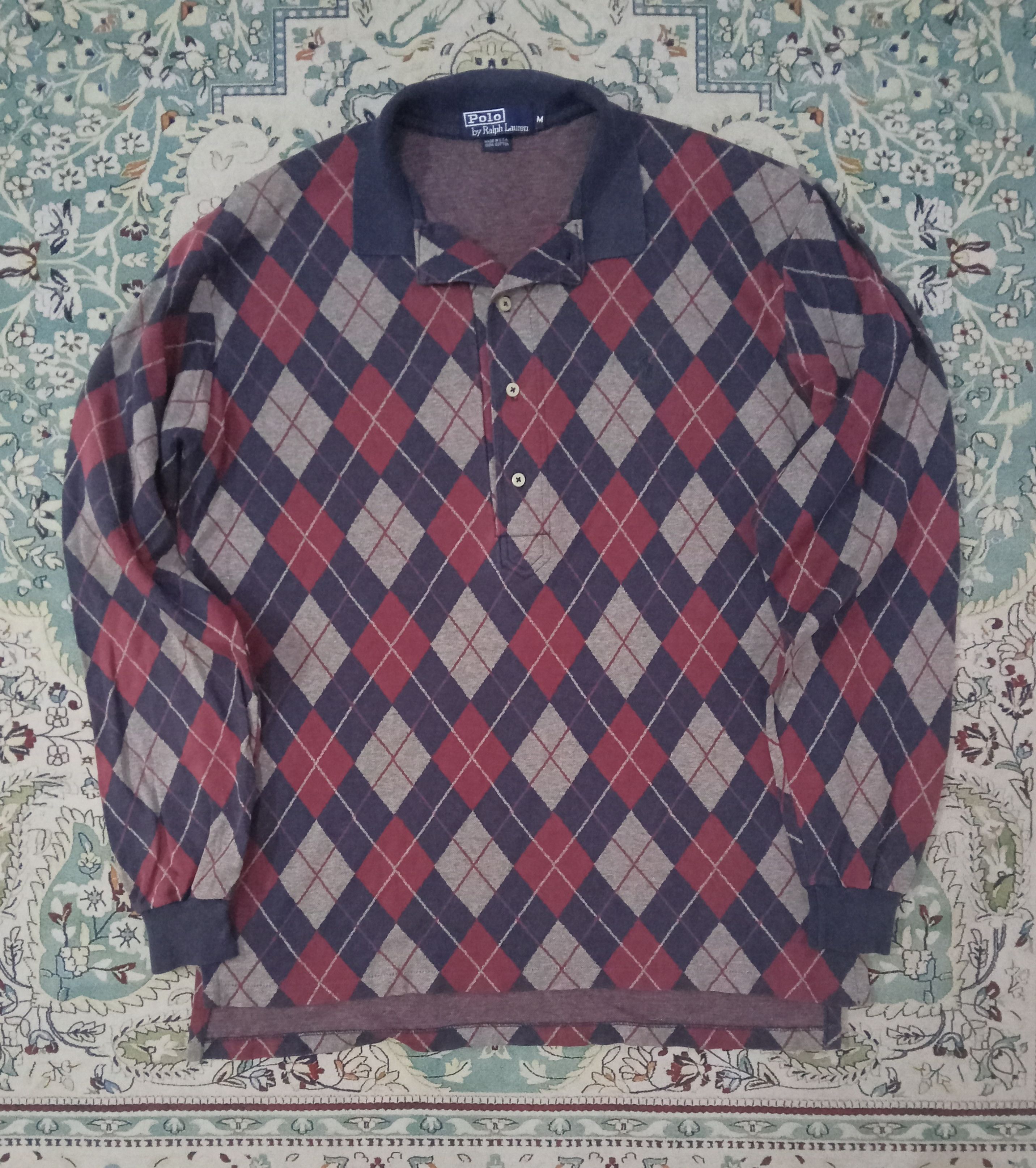 Polo Ralph Lauren Polo Ralph Lauren Vintage Long Sleeves Polo Shirt Size US M / EU 48-50 / 2 - 1 Thumbnail