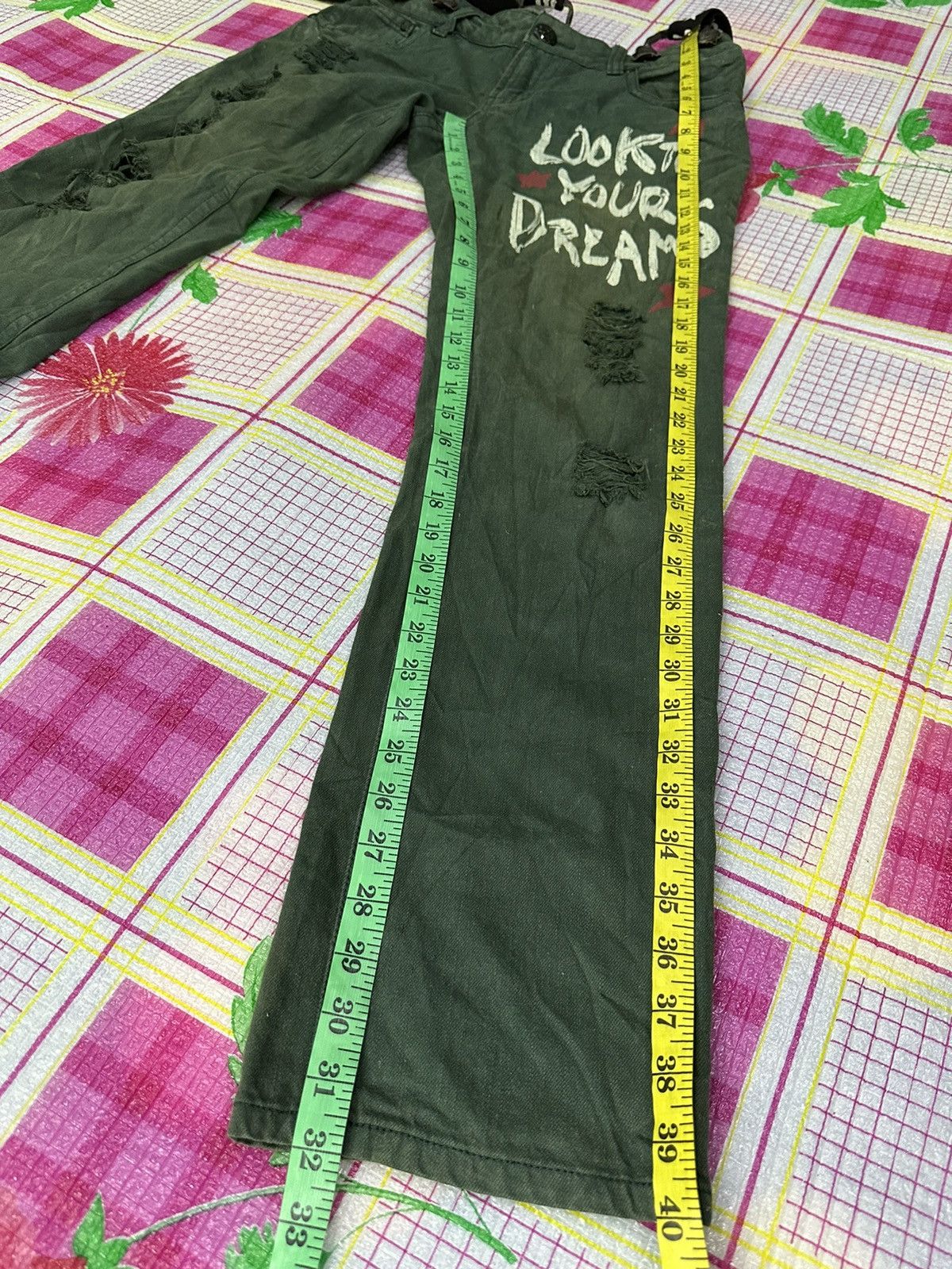 If Six Was Nine × Japanese Brand × Le Grande Bleu (L.G.B.) Rare Japanese Cargo Bondage Distress Jeans Size US 34 / EU 50 - 12 Thumbnail