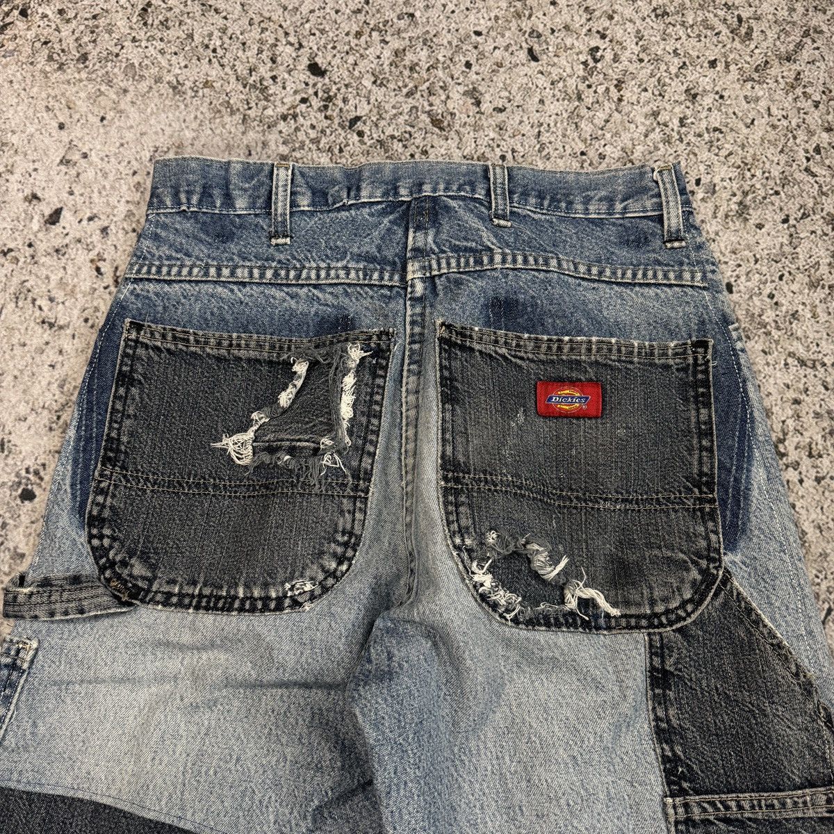Vintage Dickies Patchwork Faded Thrashed Carpenter Jeans ERD Grunge Size US 28 / EU 44 - 5 Thumbnail