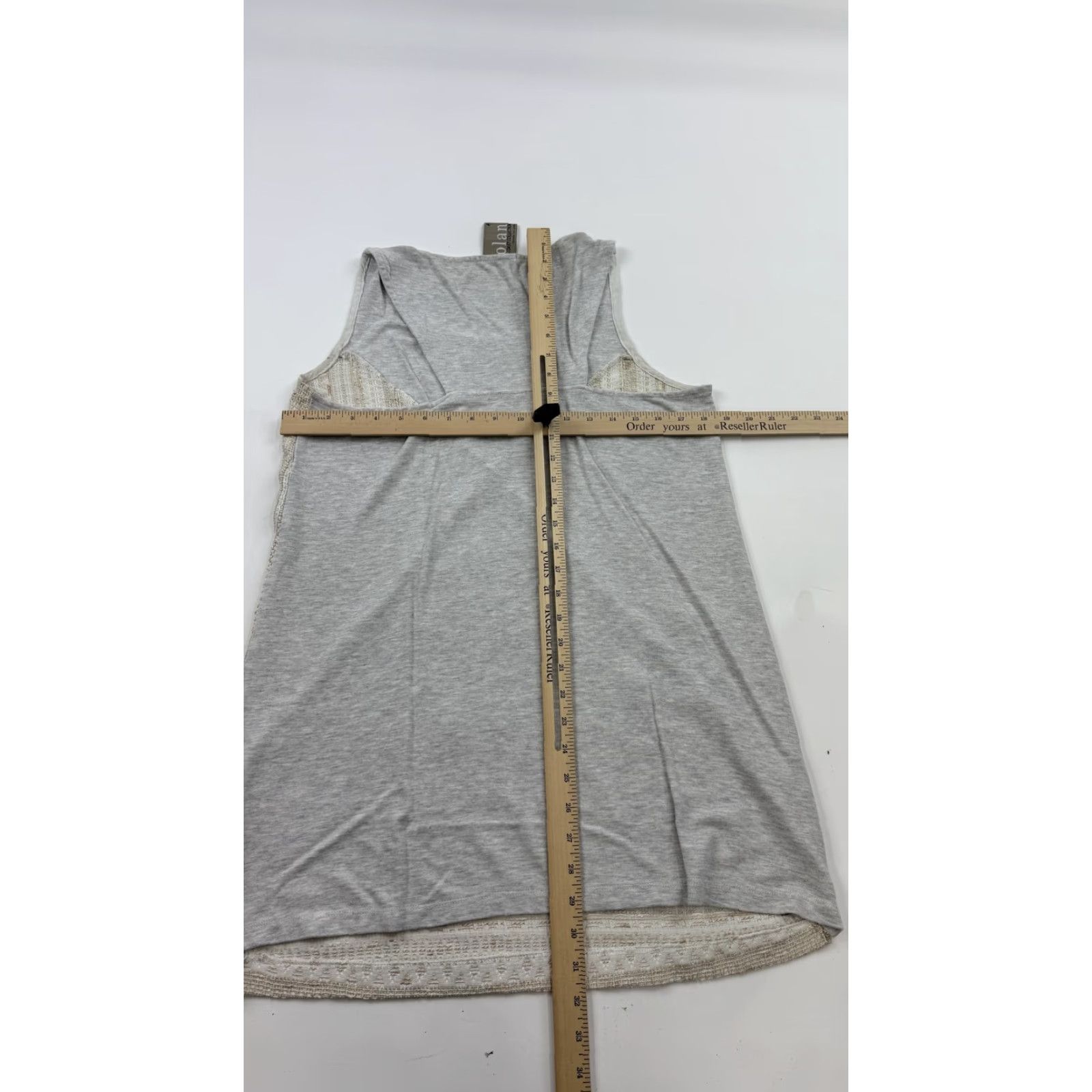 Vintage Dolan Left Coast Collection Tank Top Womens Medium Gray Textured Sleeveless Shirt Size M / US 6-8 / IT 42-44 - 5 Thumbnail