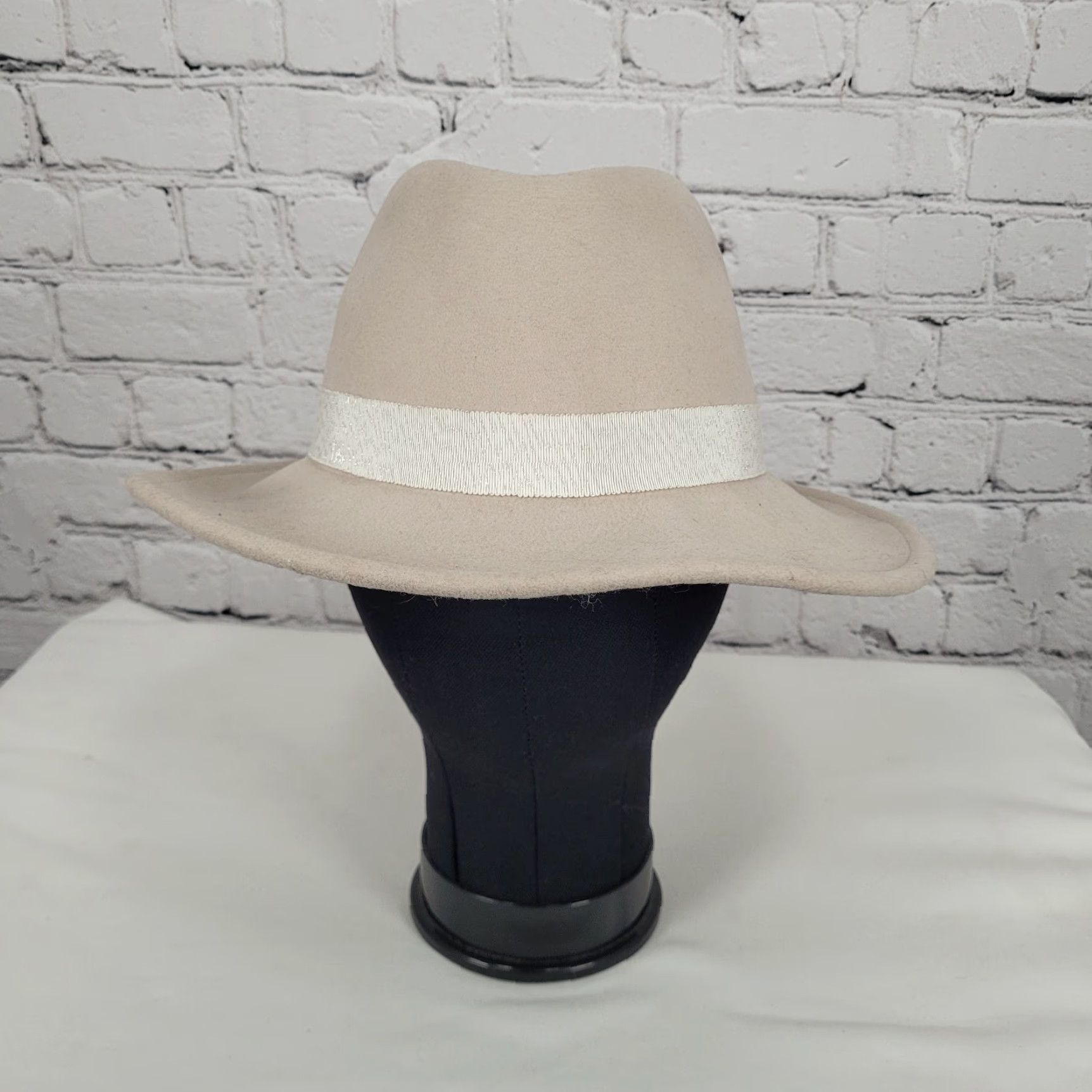 FELT Yestadt Millinery Fedora Hat Women One Size Beige Felt Wide Brim Packable Lightweight, Classic Size ONE SIZE - 6 Thumbnail