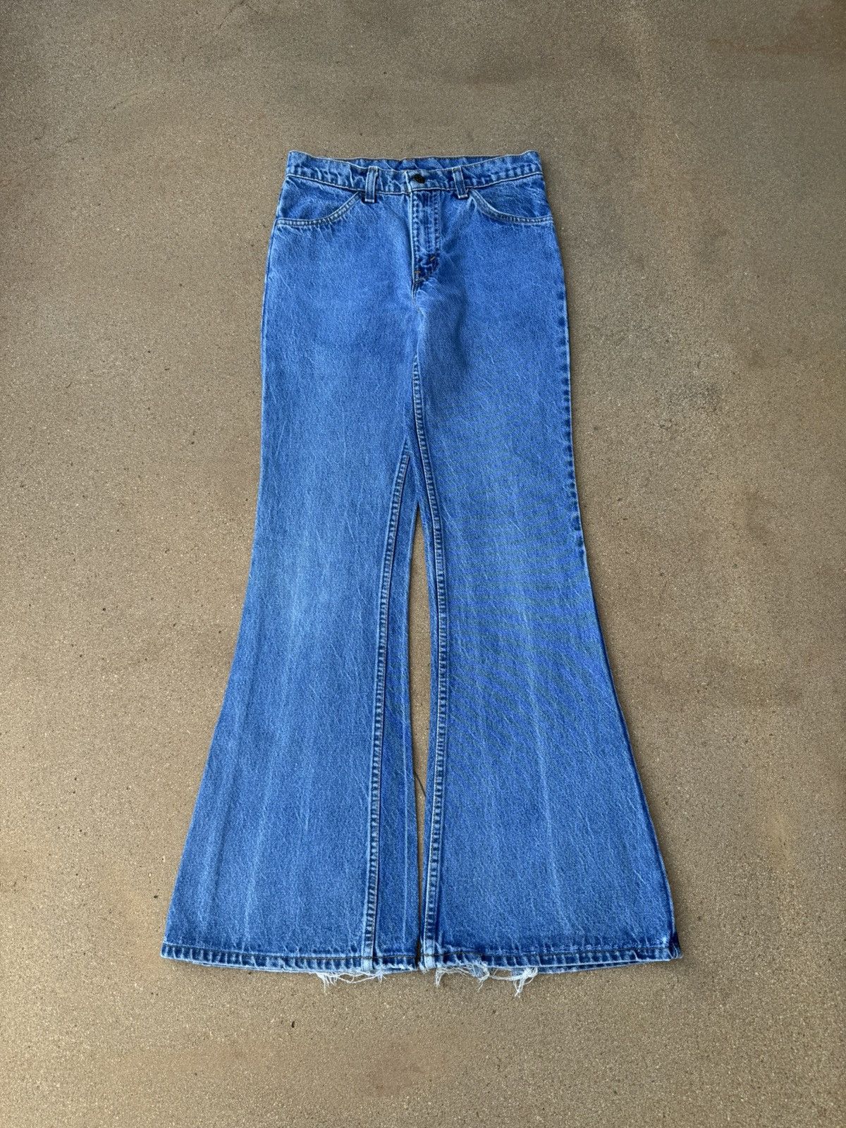 Levi's × Vintage Vtg 80’s Levi’s 684 Orange Tab Bellbottom Flare Jeans 29x33 Size US 29 - 1 Thumbnail