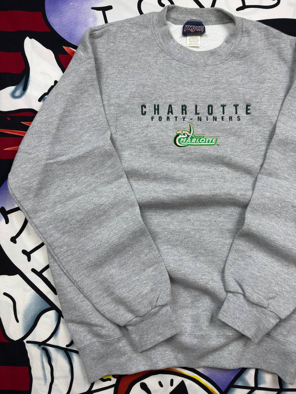 Jansport Vintage Jansport Charlotte 49ers Sweatshirt Size man's L Size US L / EU 52-54 / 3 - 2 Thumbnail