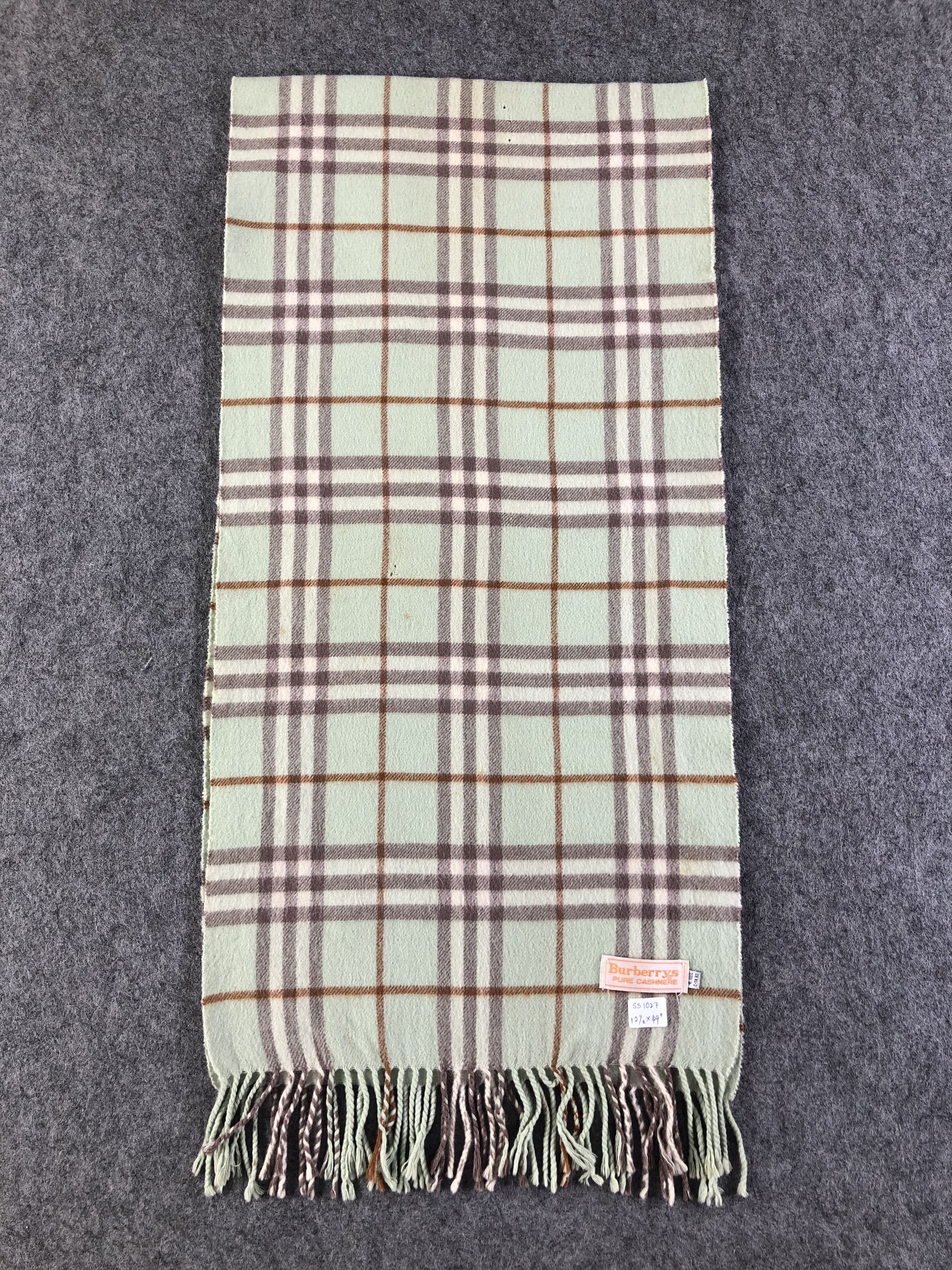 Burberry Burberrys Pure Cashmere Scarf / Muffler / Neckwear Size ONE SIZE - 2 Thumbnail