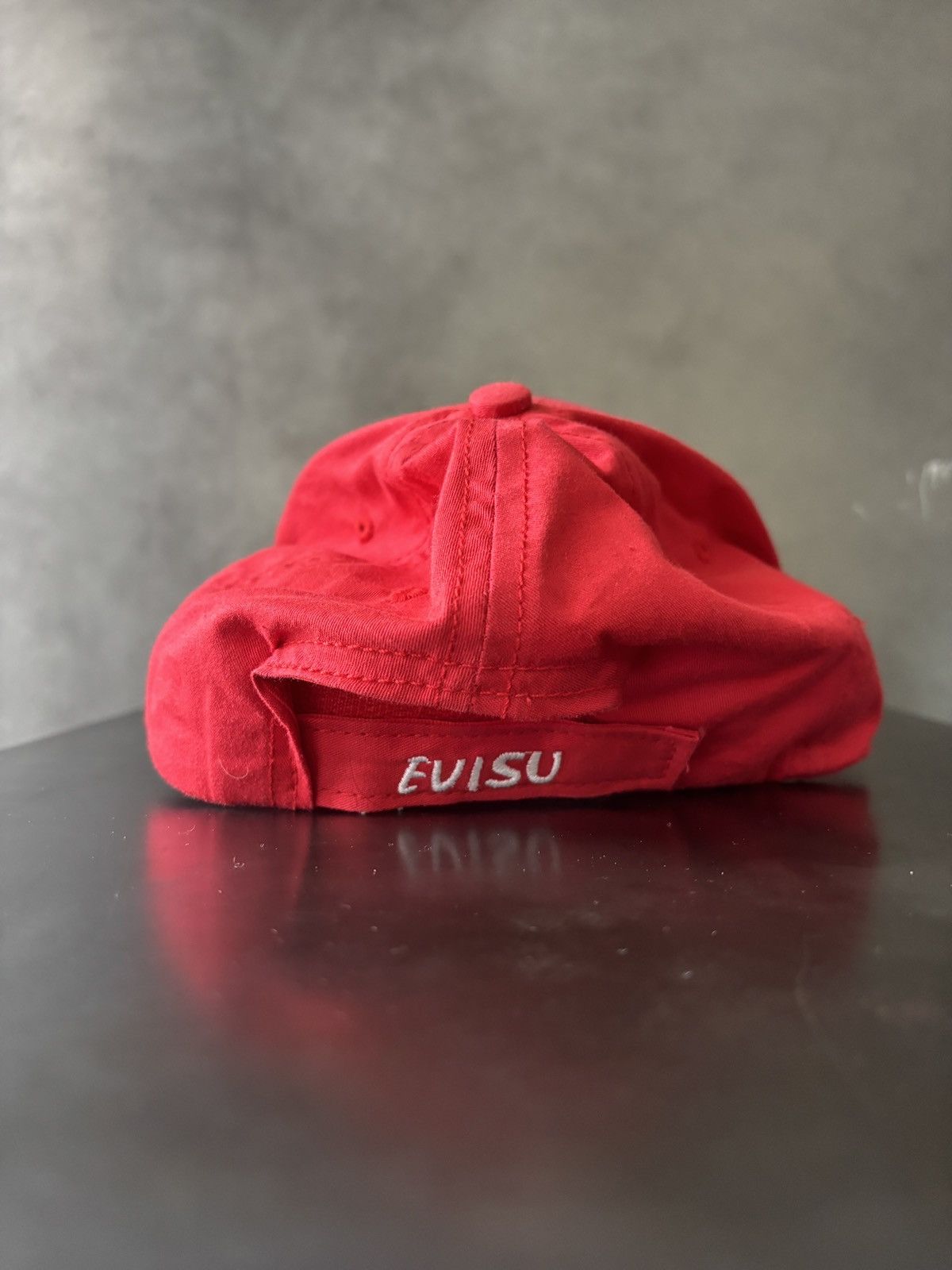 Vintage Vintage Evisu Style Hat Custom 2000s Baseball Cap Velcro Red Size ONE SIZE - 3 Thumbnail