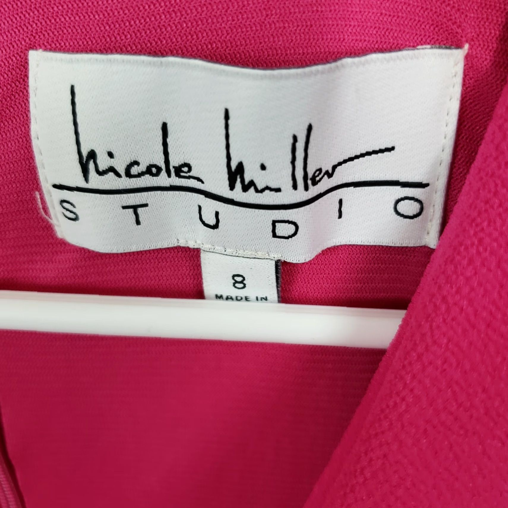 Nicole Miller Nicole Miller Studio Dress Womens Sz 8 Pink Ruffles V-Neck Flutter Sleeve Size M / US 6-8 / IT 42-44 - 5 Thumbnail