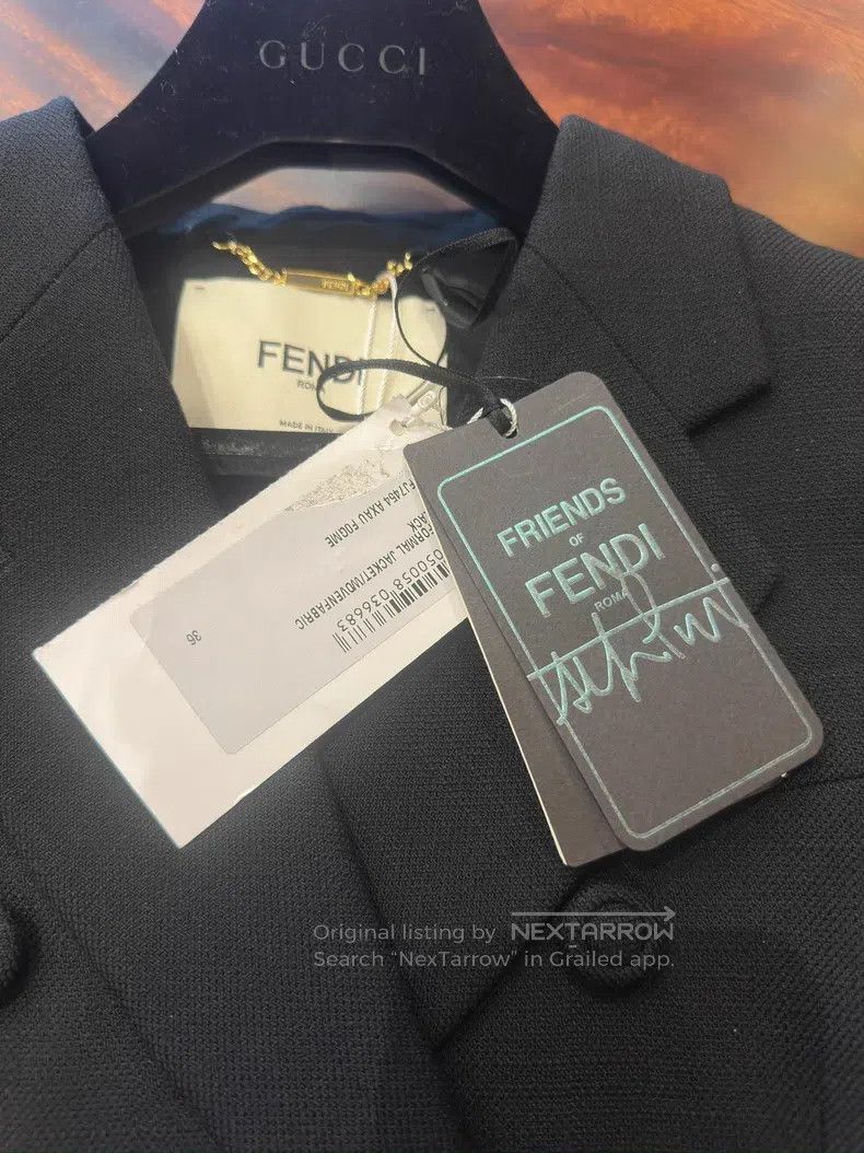 Fendi Fendi Lapel Long Sleeve Wool Blazer Jacket Size XXS / US 00 / IT 34 - 5 Thumbnail