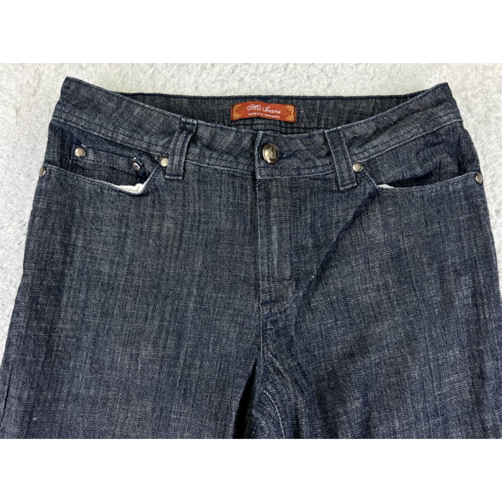 Forever 21 FOREVER 21 Jeans Womens Flared Denim Dark Blue 28x32 8 Mid Rise 5-Pocket Cotton Blend Western US Made 28 32 Girls Womens Size 30" / US 8 / IT 44 - 4 Thumbnail