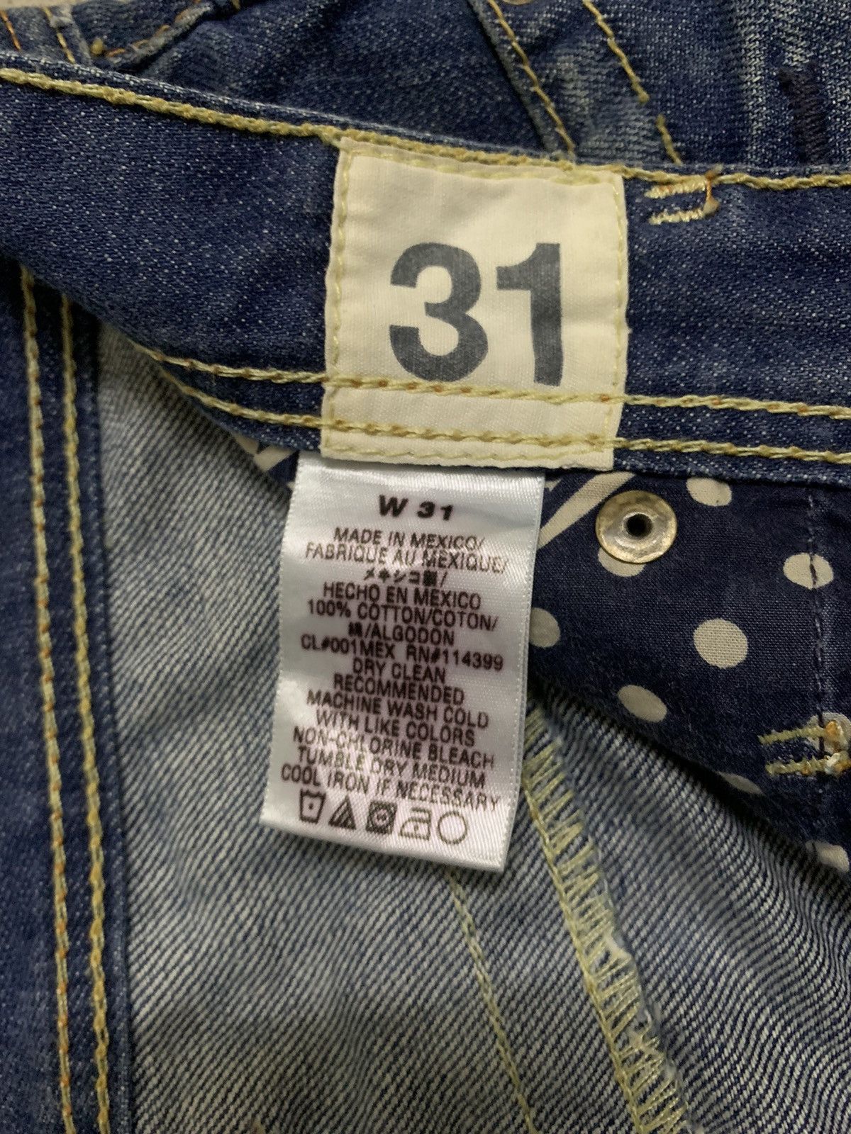 Tornado Mart Vintage Jimmy Taverniti Studded Flare Distress Grunge Jeans Size US 31 - 20 Thumbnail