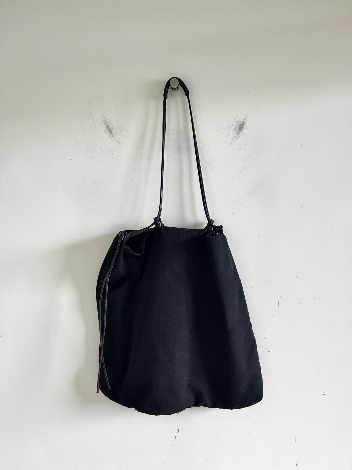 Y's Yohji Yamamoto Y's - Wool Floral Drawstring Tote Bag Size ONE SIZE - 2 Thumbnail
