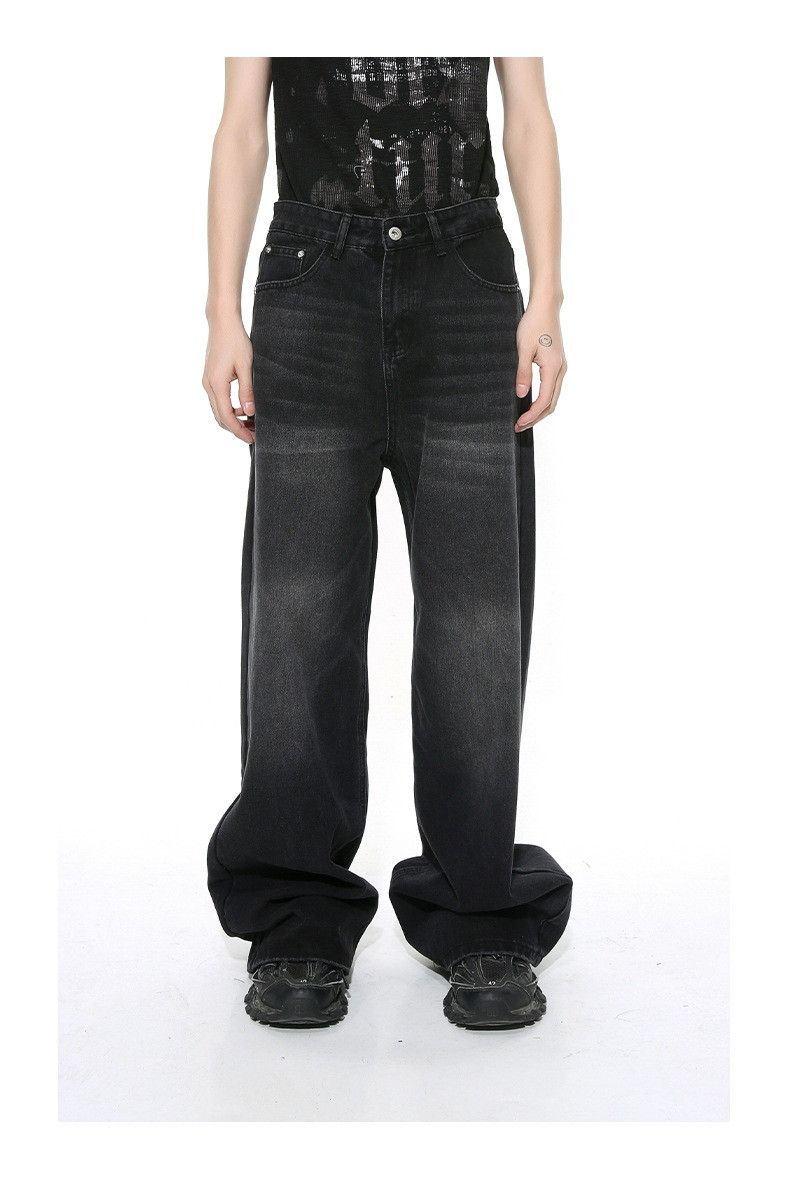 Image of Black Baggy Chunky Black Denim Jeans, Men's (Size 31)