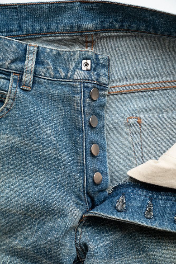 Balmain 2011FW 3D BLUE DENIM Christophe Decarnin Size US 27 - 10 Thumbnail