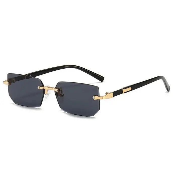 Electric Visual Black Lens Rimless Square Sunglasses Size ONE SIZE - 1 Thumbnail