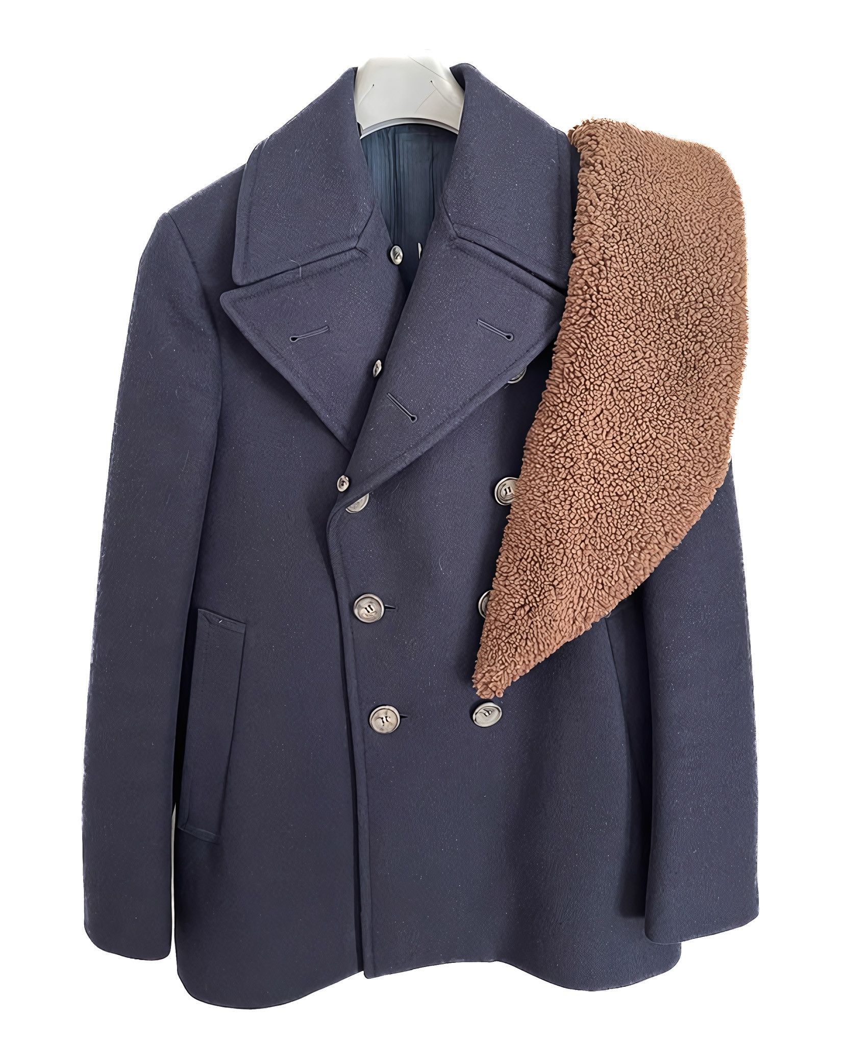 Alexander McQueen SHEEP FUR SHEARLING PEACOAT Size US M / EU 48-50 / 2 - 3 Thumbnail