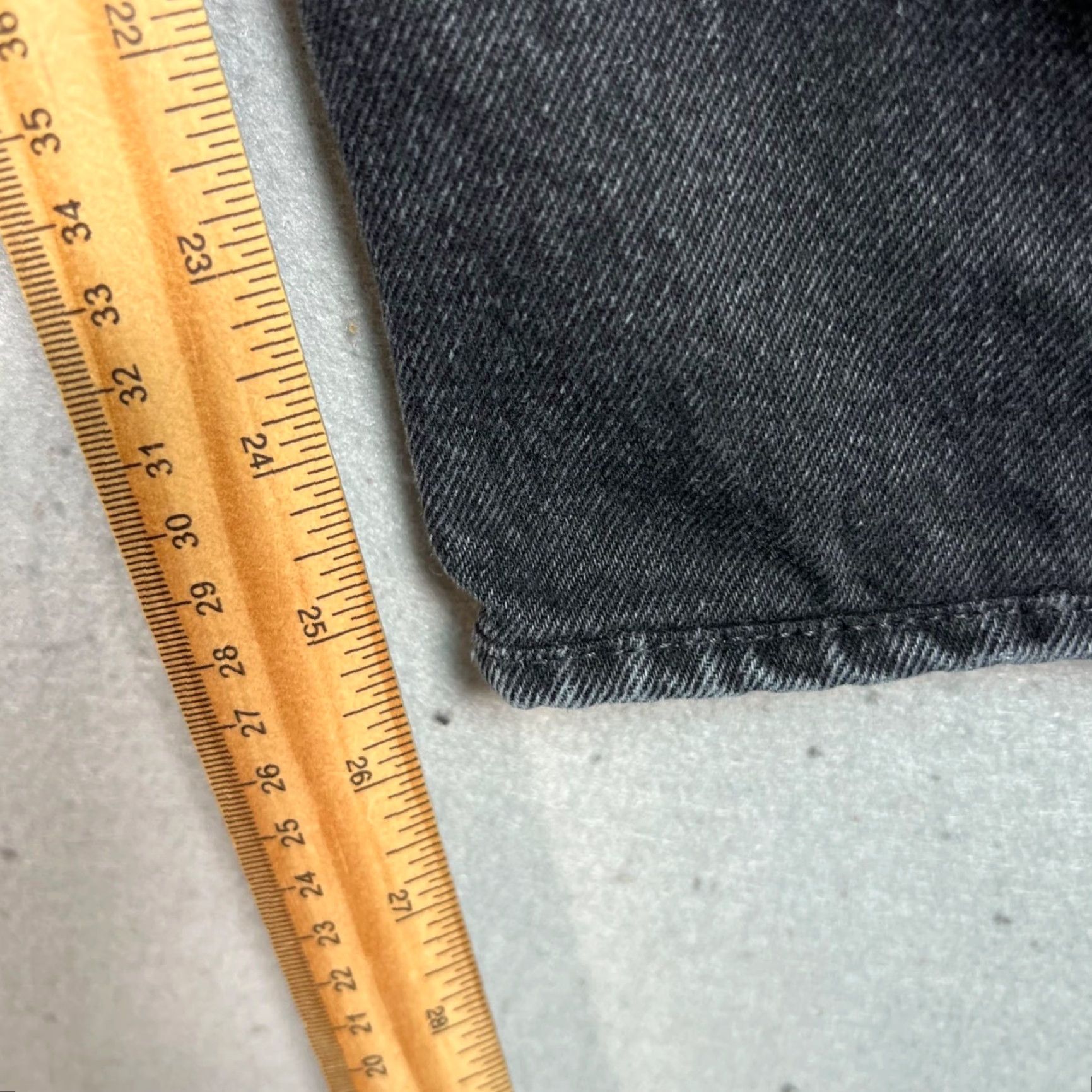 RE/DONE VINTAGE? No, Re/Done Mens 29 Straight Jeans Black Cotton Denim 5-Pocket Regular Inseam 26" Mid Rise Mens Size 29 Black Denim Jeans Size US 29 - 7 Thumbnail