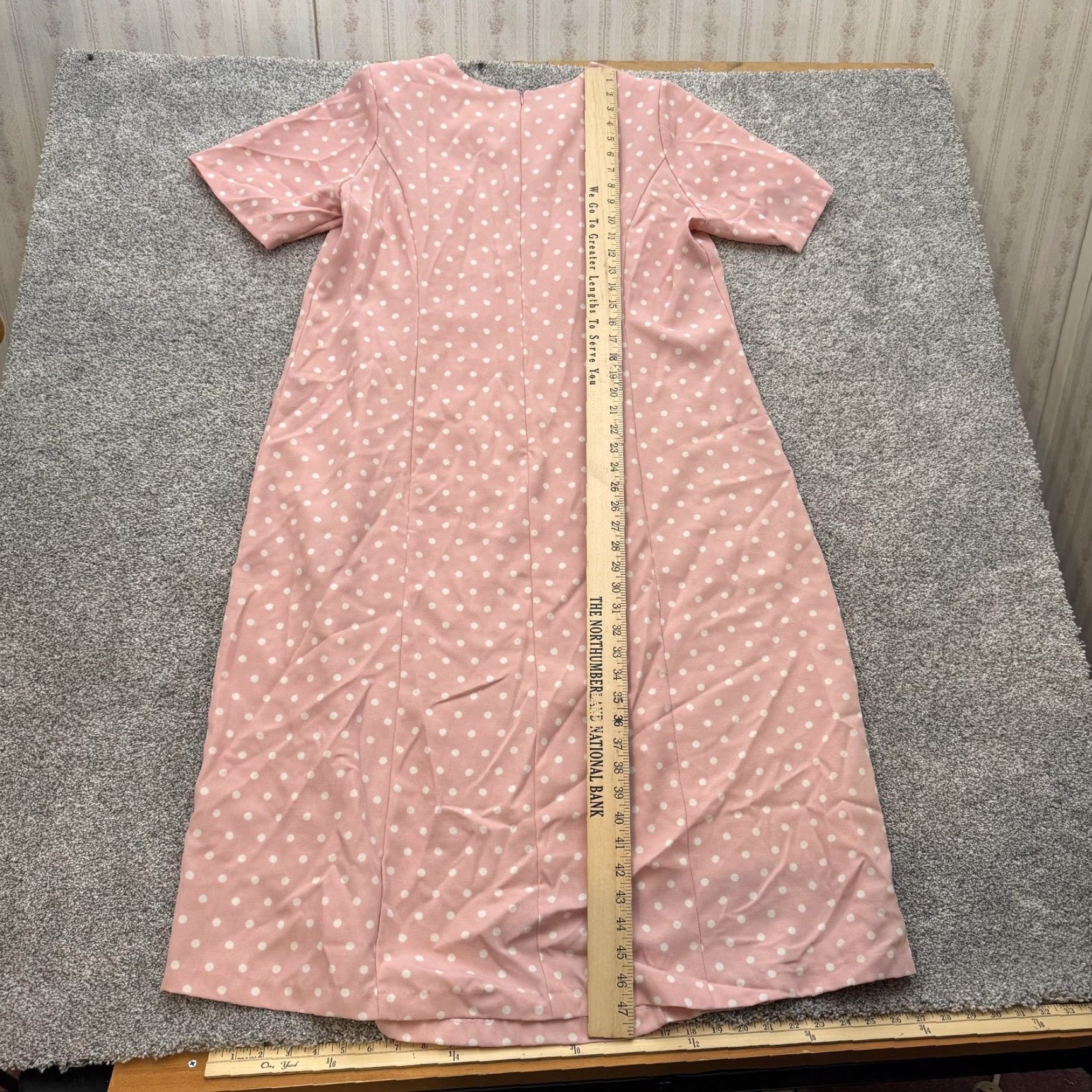 Vintage Chelsea Studio Dress 18W Plus Polka Dot Classic Retro Mod 60s 80s Cottagecore Women Dress Long Pink Polka Dot 60s 80s Womens 18W Plus Size XXL / US 16-18 / IT 52-54 - 5 Thumbnail